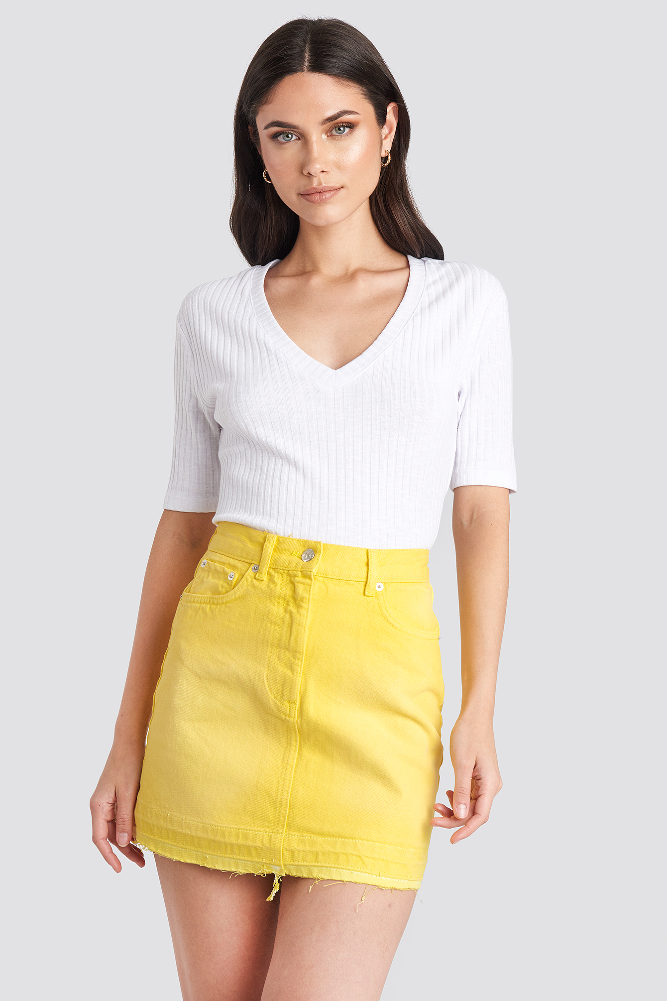 mustard skirt mini