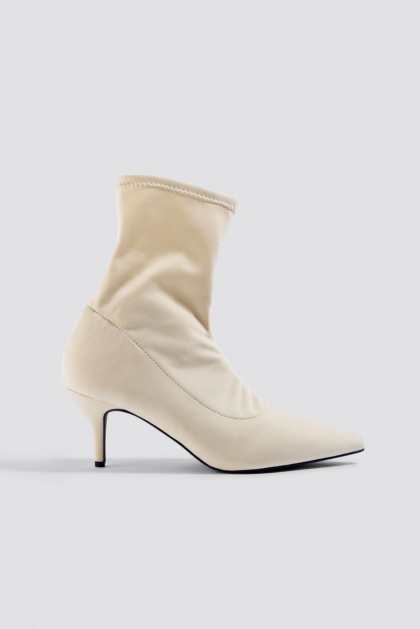 sock boot kitten heel