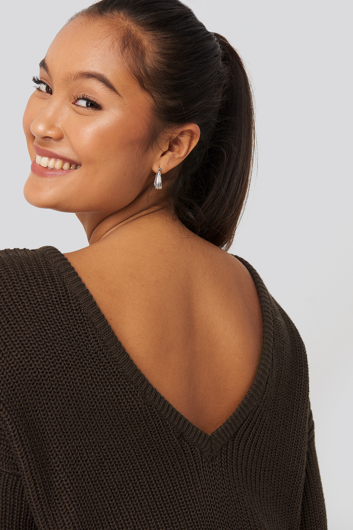 deep neck sweater