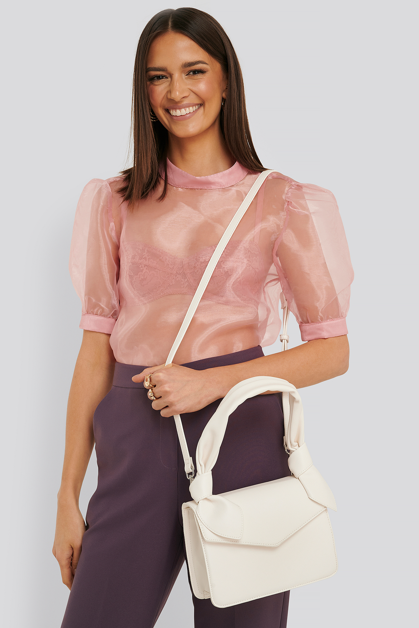 Knot Envelope Crossbody Bag Biały