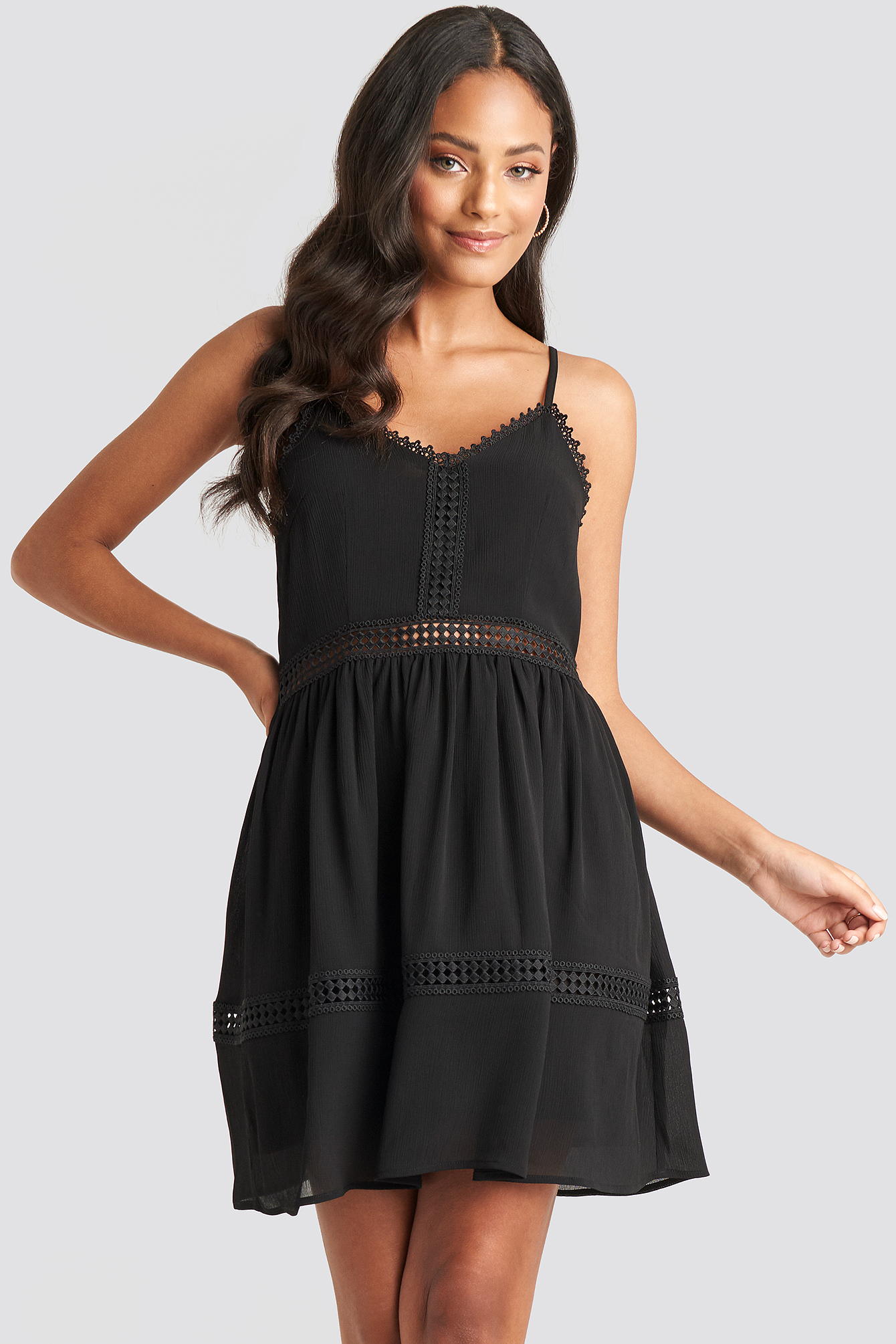 short flowy black dress