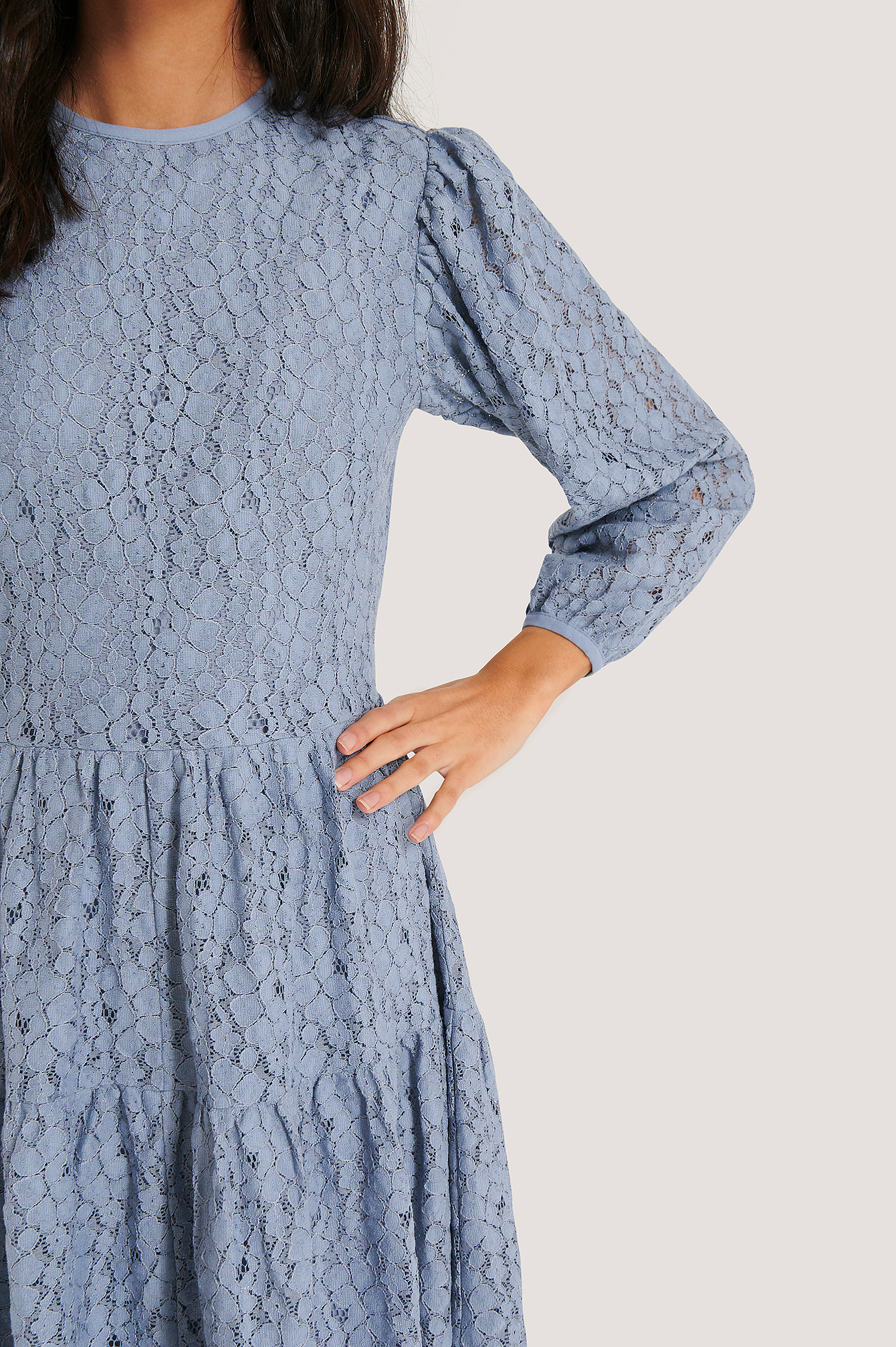 Lace Puff Sleeve Dress Blue Na Kdlounge Com Lace Puff Sleeve Dress Blue Na Kdlounge Com