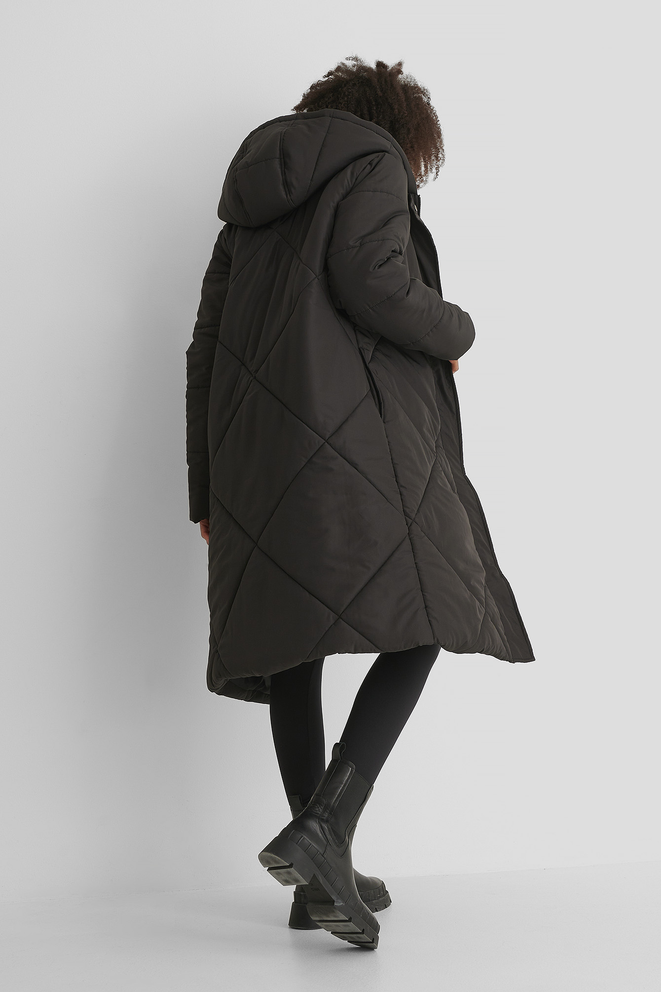 black quilted jacket