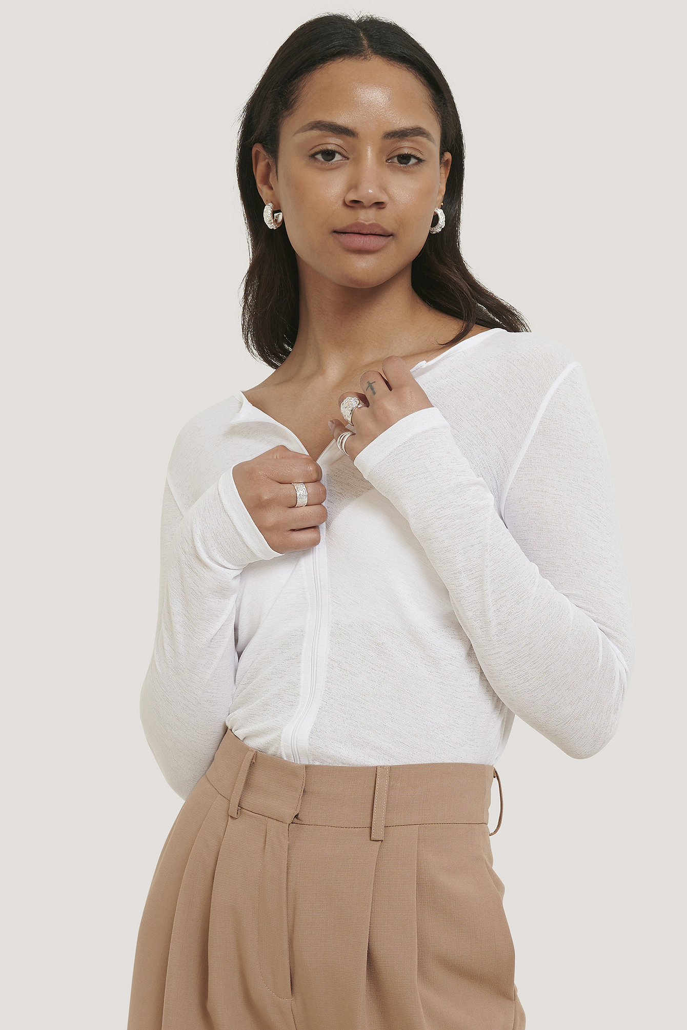 long sleeve sheer cardigan