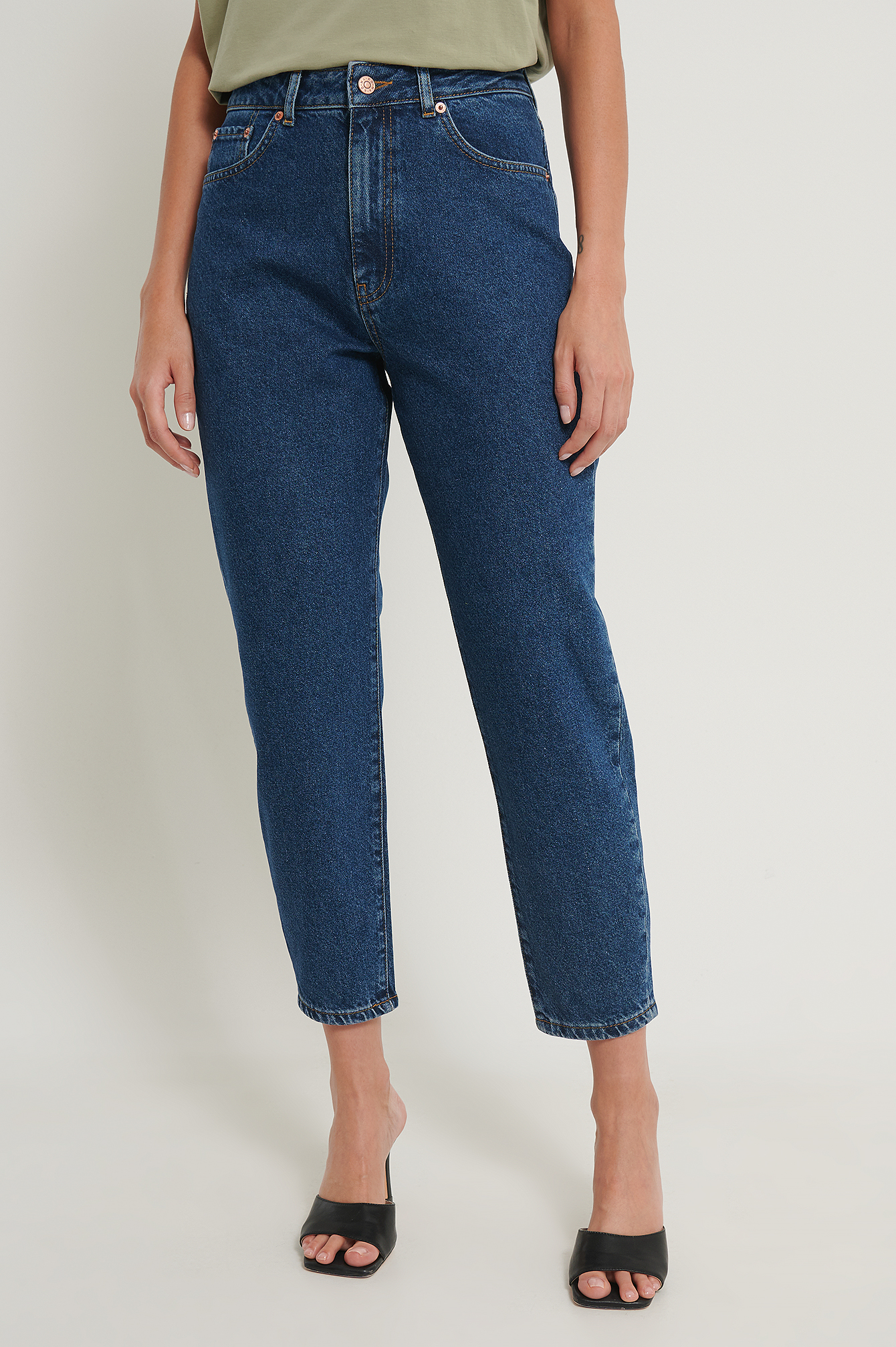 Organic Loose Fit Mom Jeans Blue | na-kdlounge.com