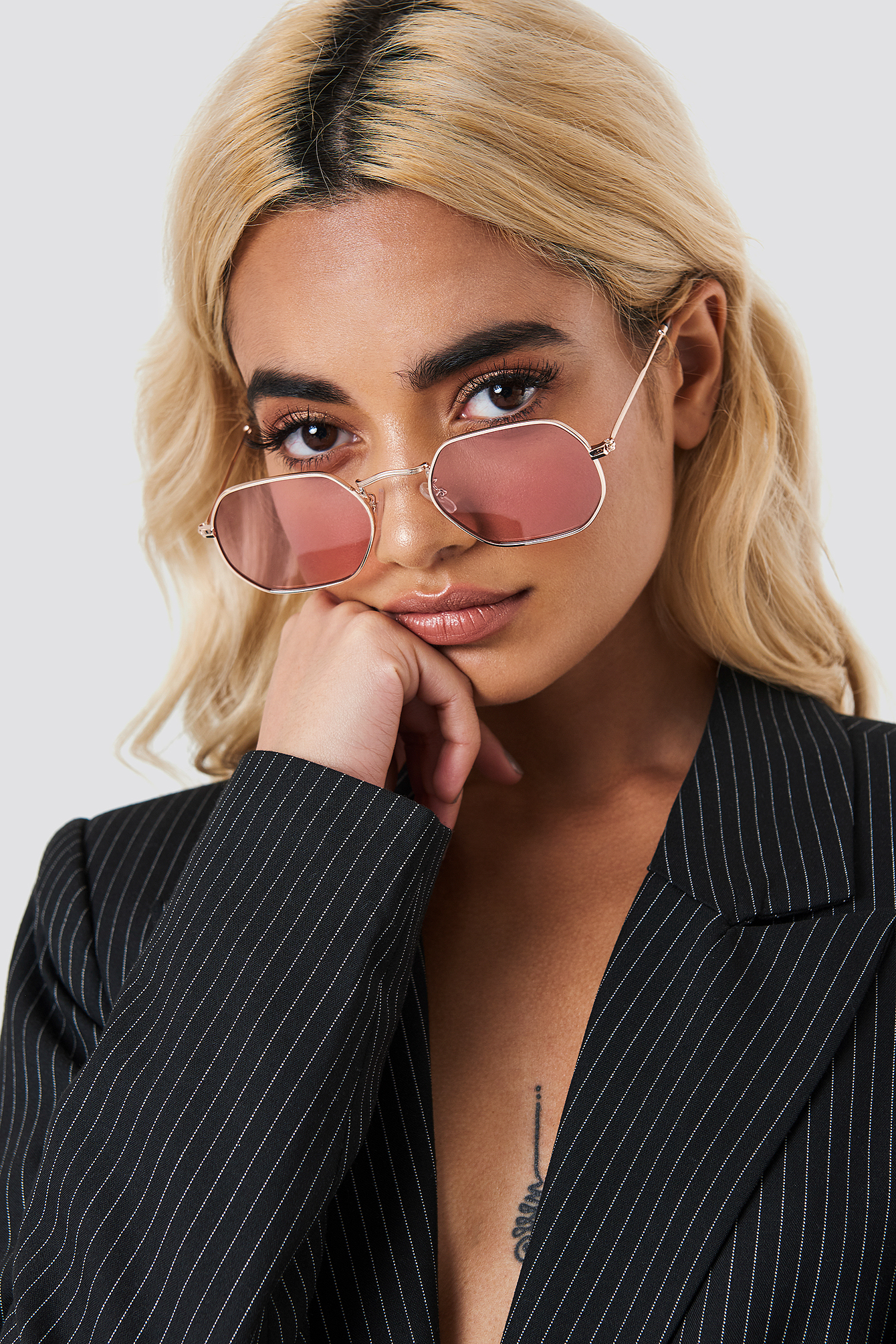 octagon frame sunglasses