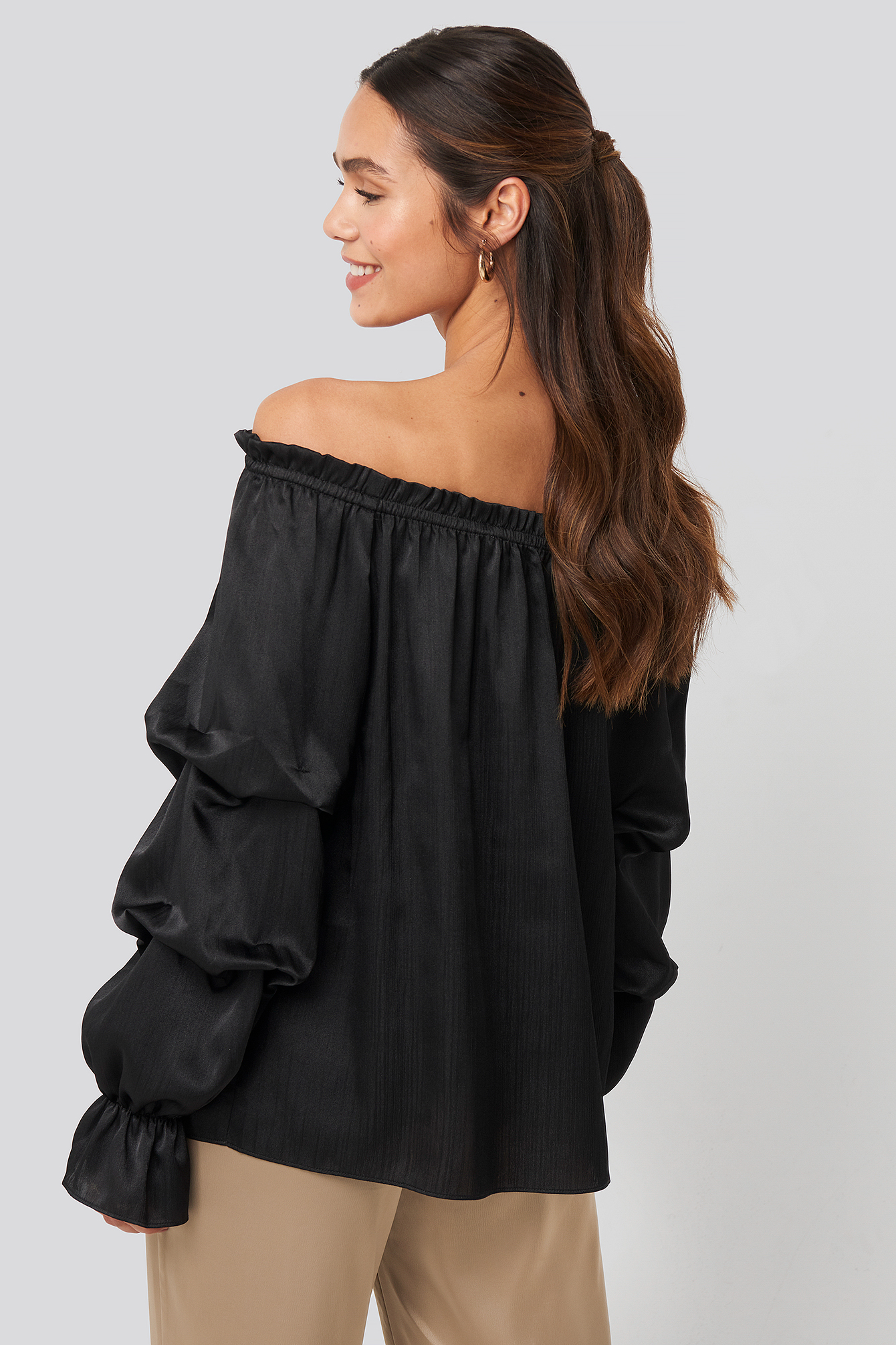 Off Shoulder Satin Blouse Sale, 57% OFF 