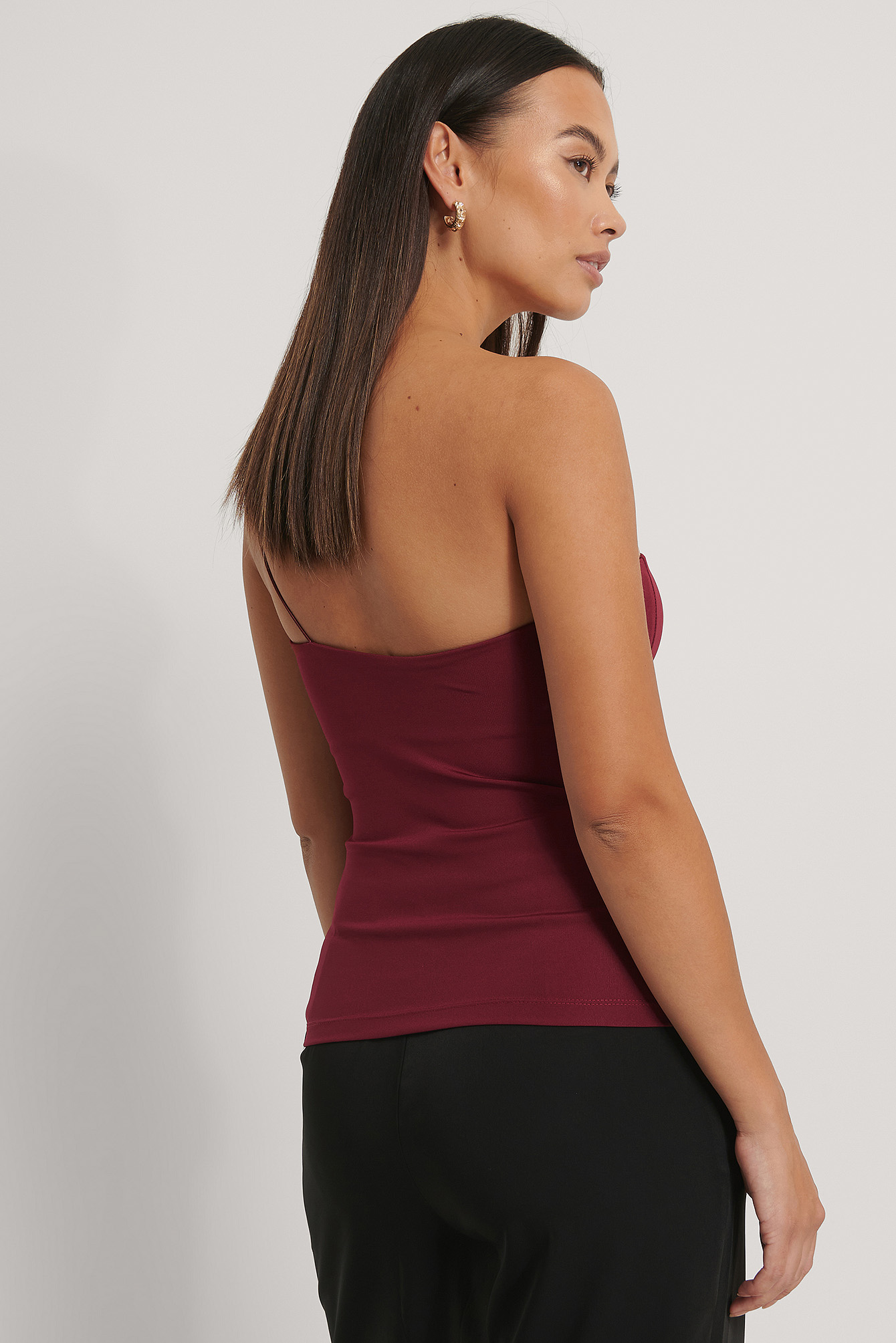 one shoulder spaghetti strap top