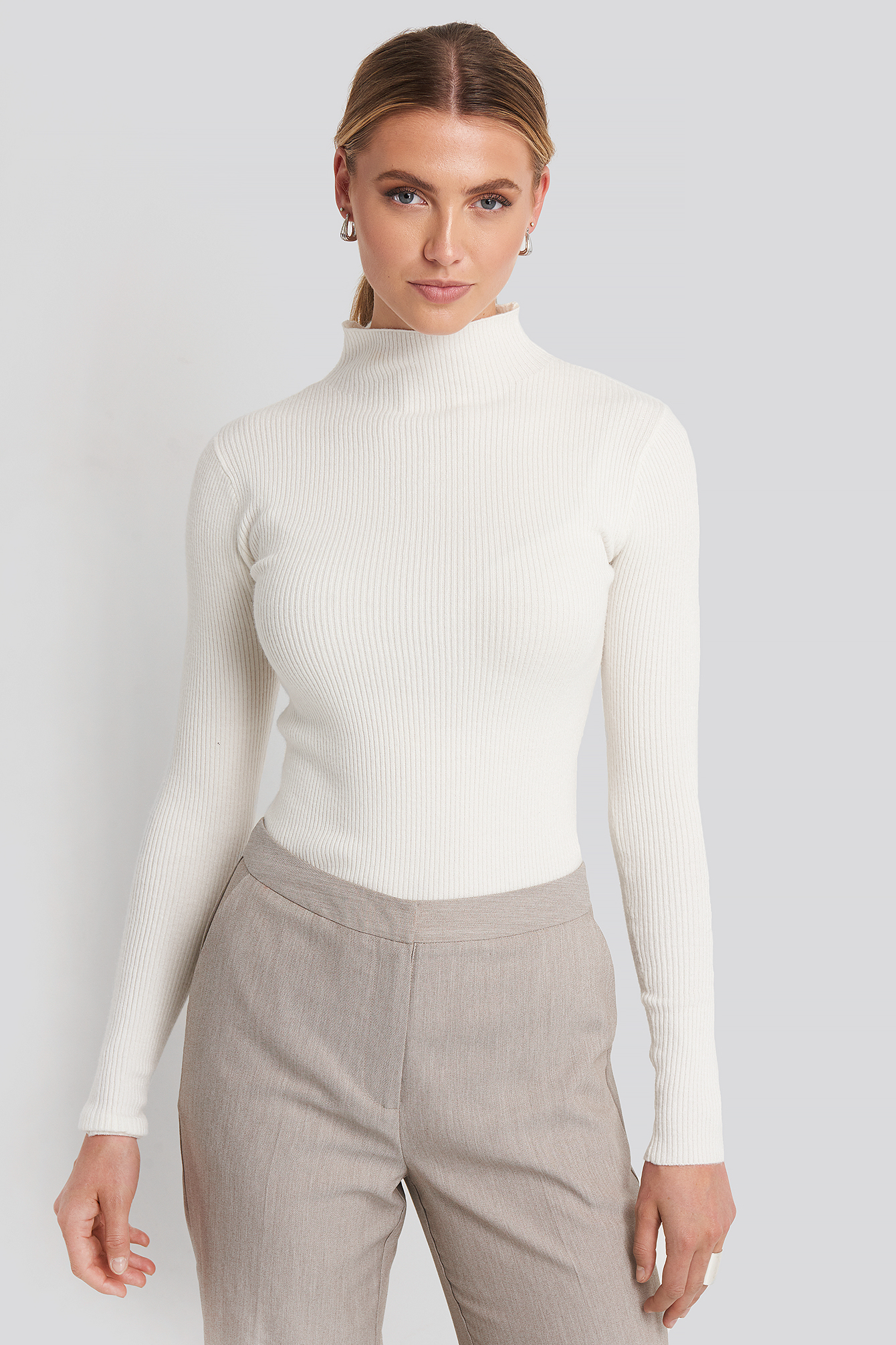 white open back sweater