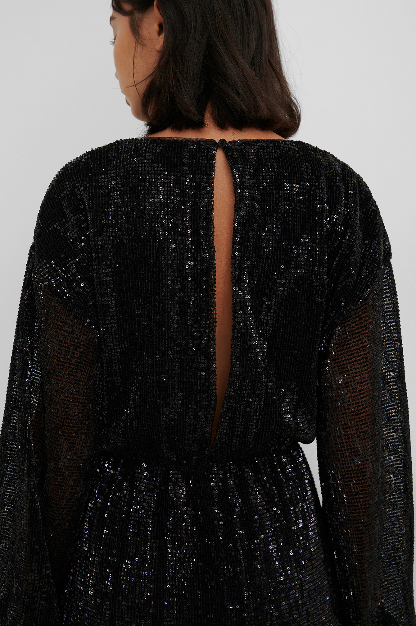 open back sequin dress