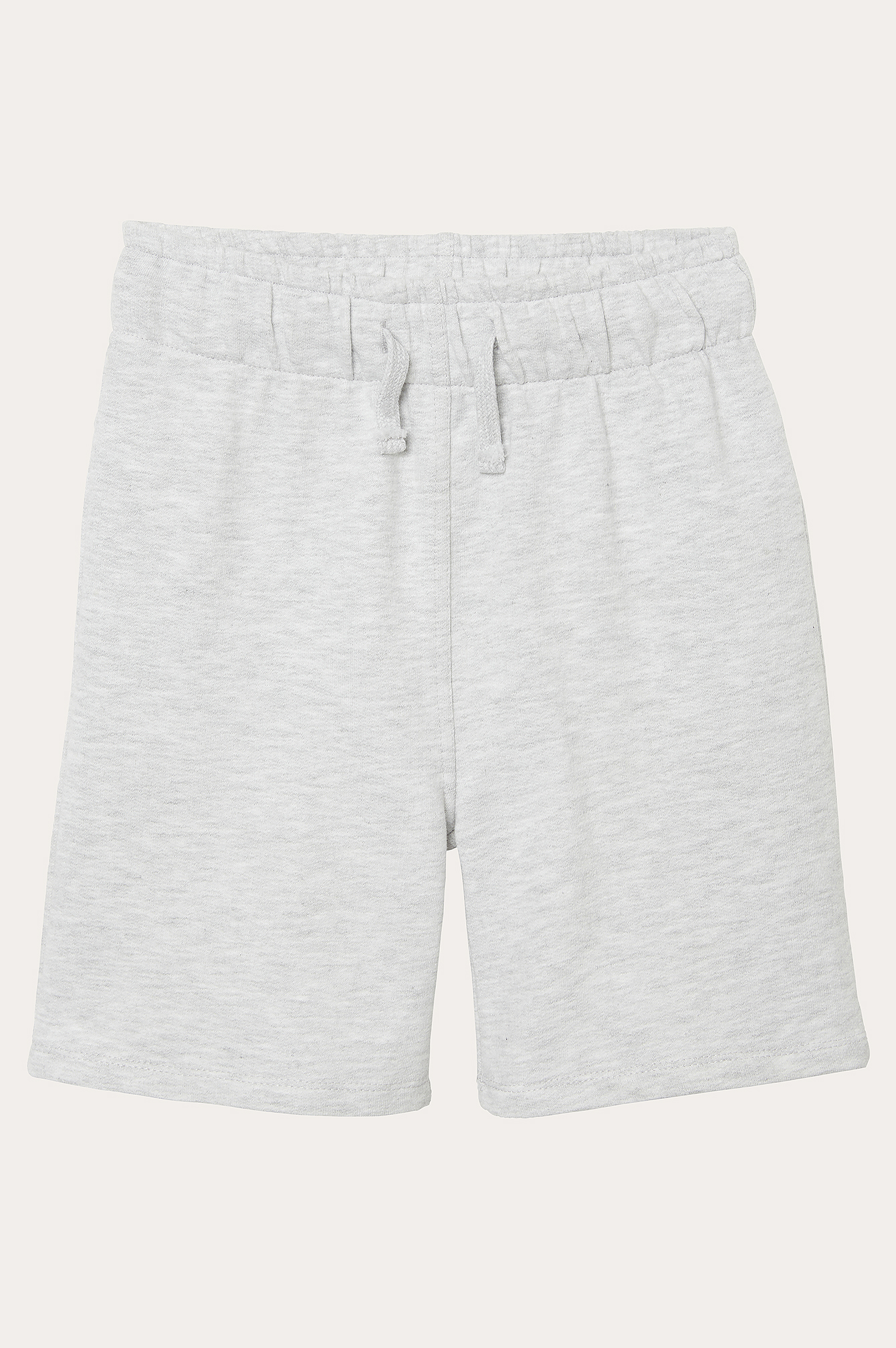 Light Grey Melange Basic Jersey Shorts