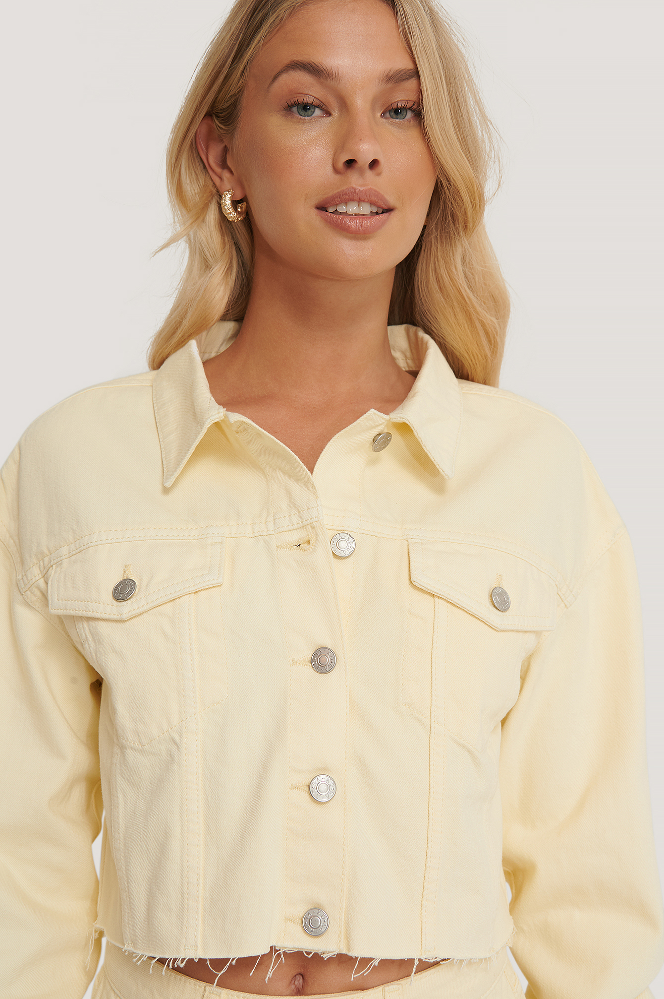 light yellow denim jacket
