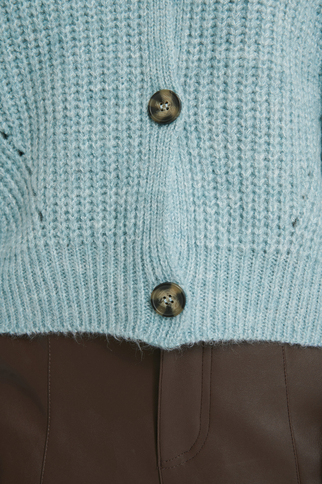 black oversized cropped cardigan