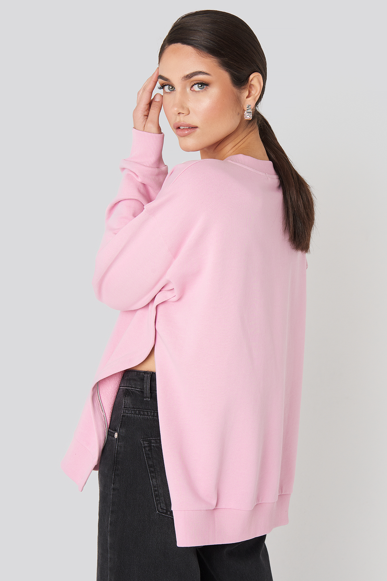 oversized side split jumper