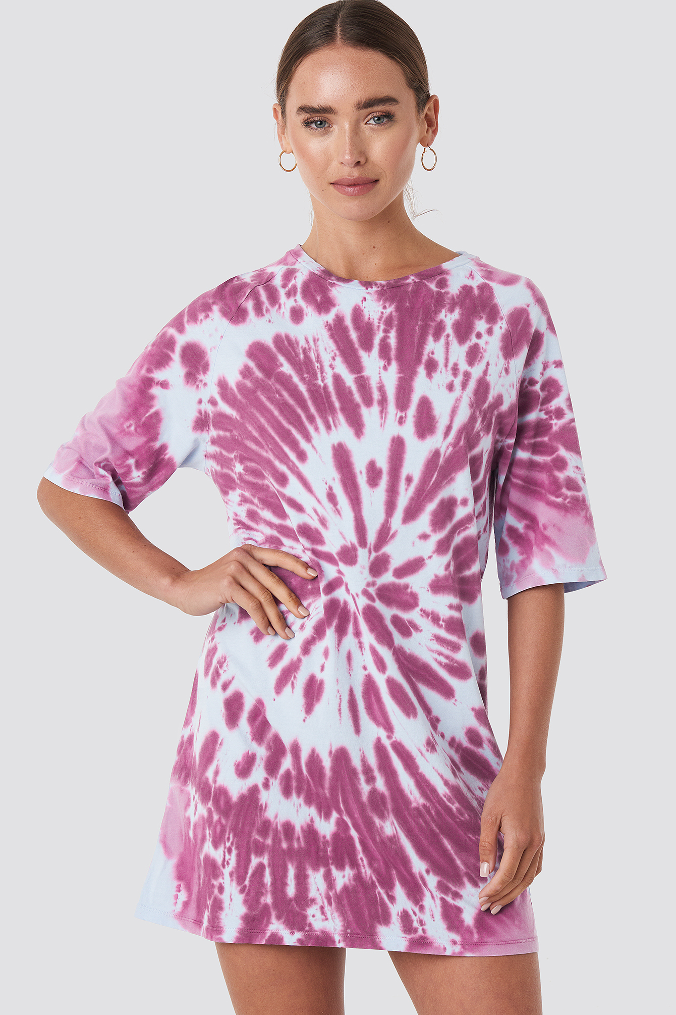 oversized tie dye t shirt dress
