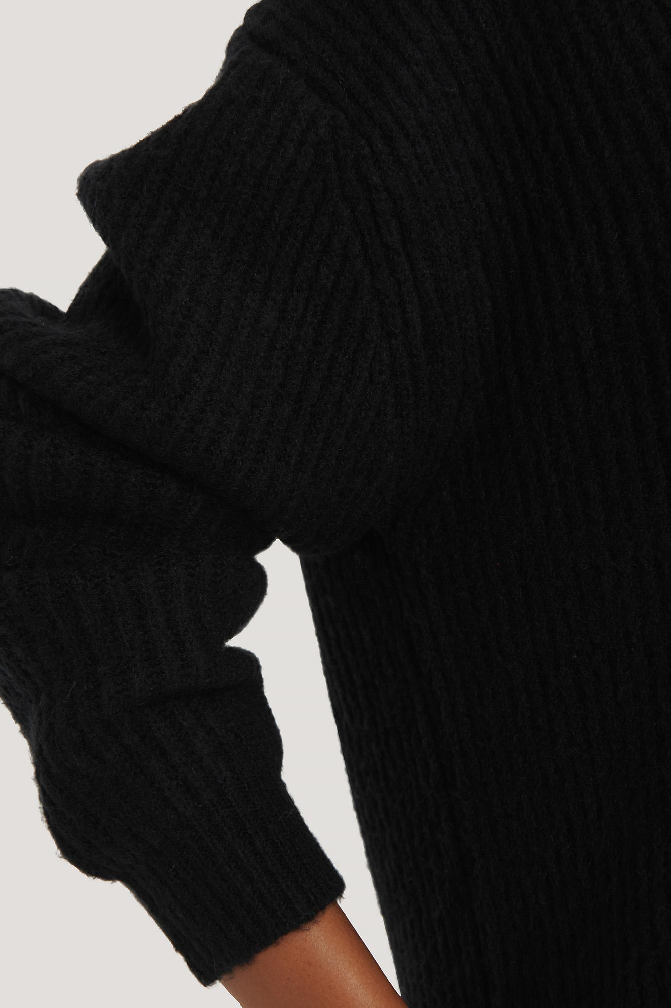 oversized black v neck sweater
