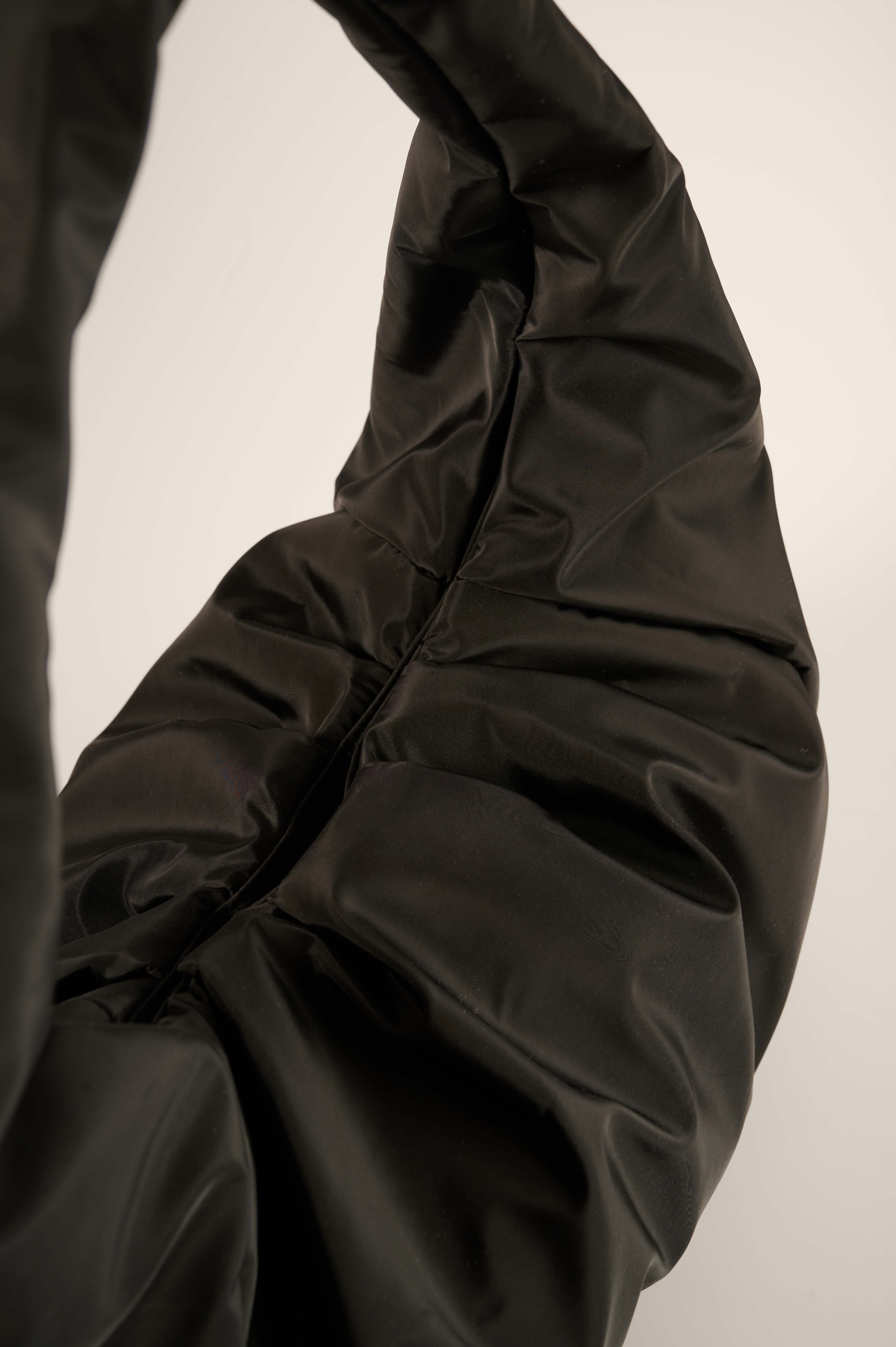 black oversized windbreaker