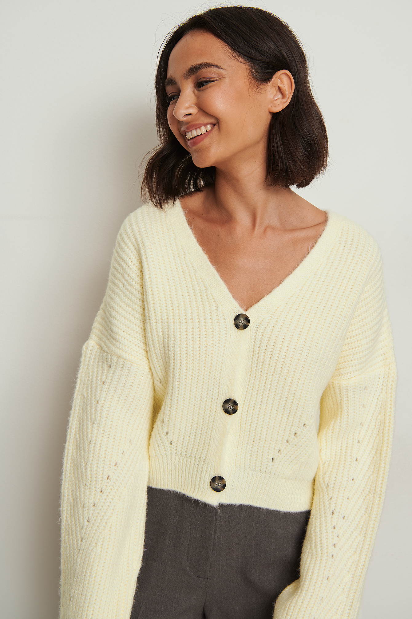 cream crop cardigan
