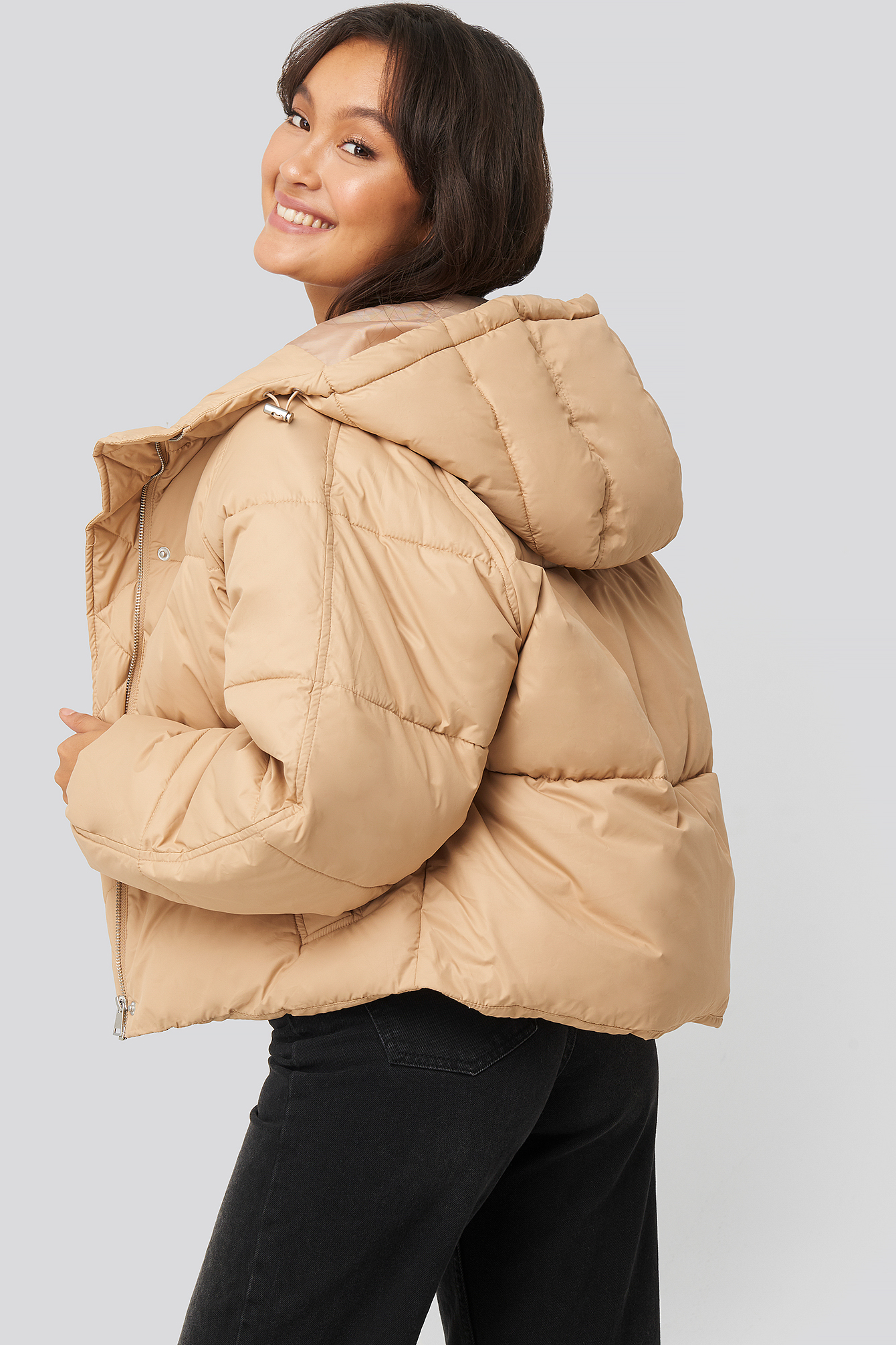 Padded Hood Short Jacket Nakd Online 