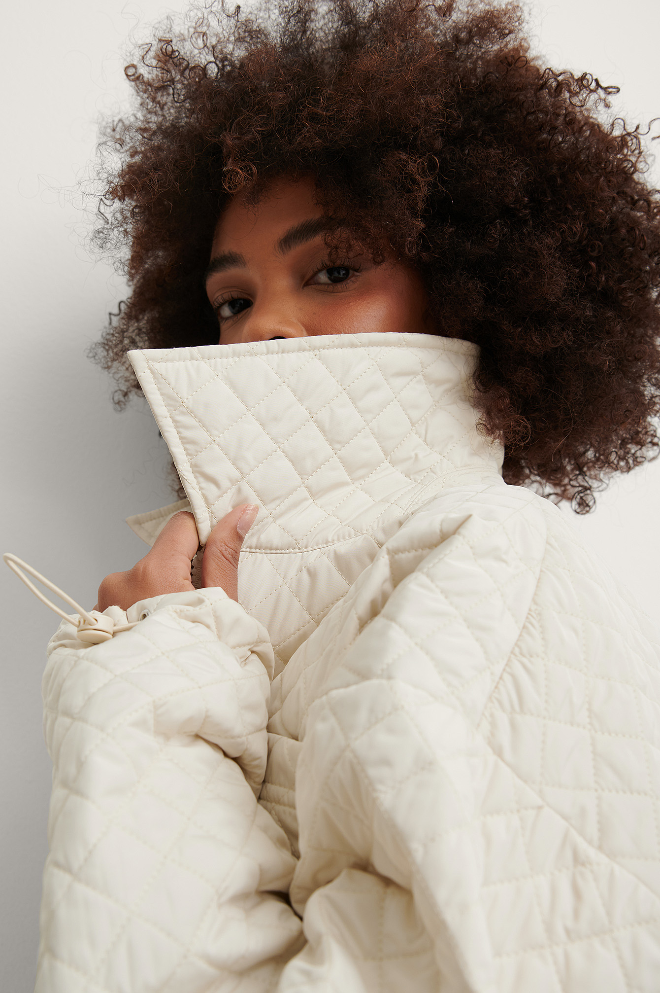tan quilted jacket