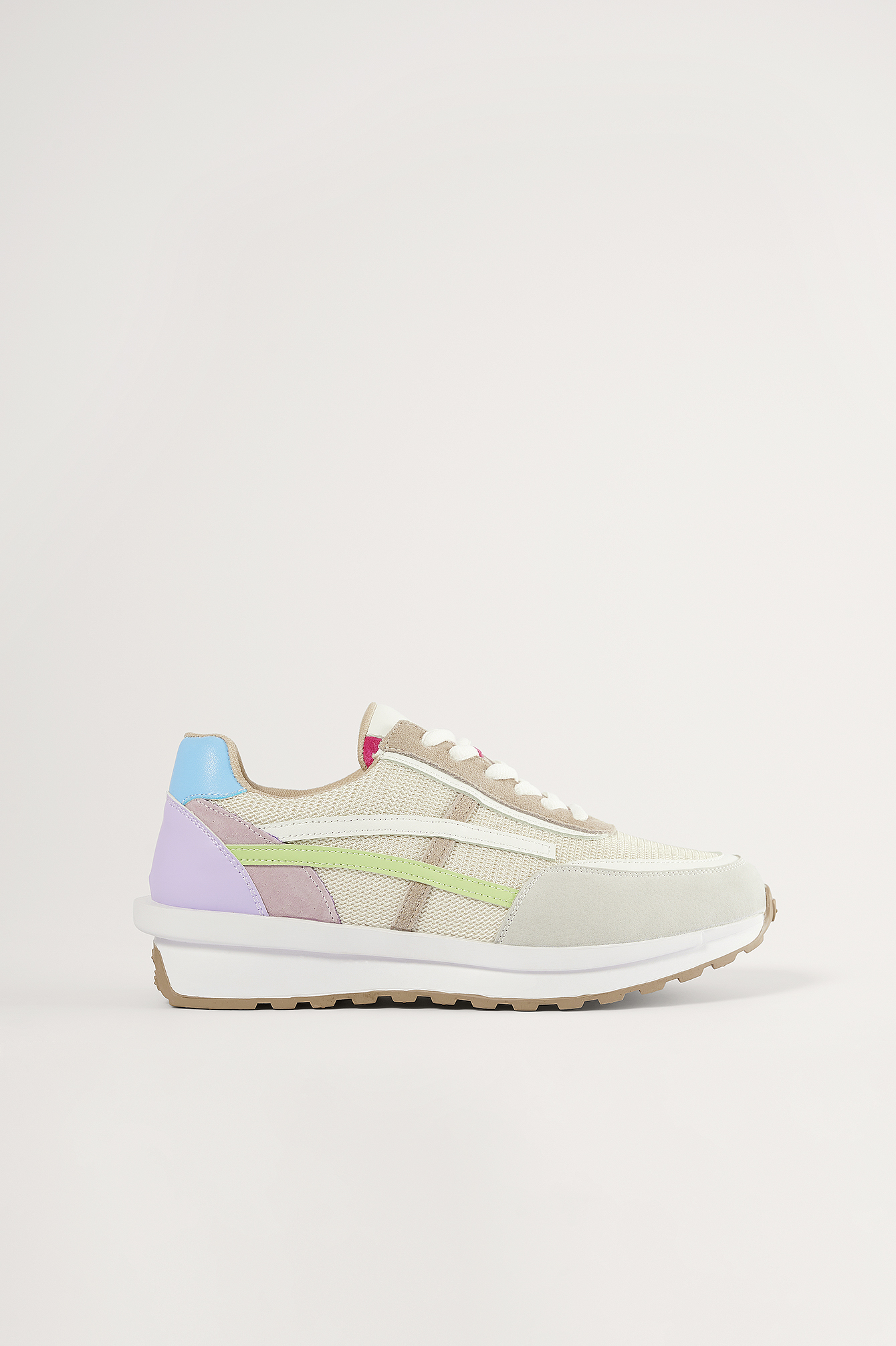 Pastel Detail Retro Sneakers Multicolor | na-kdlounge.com
