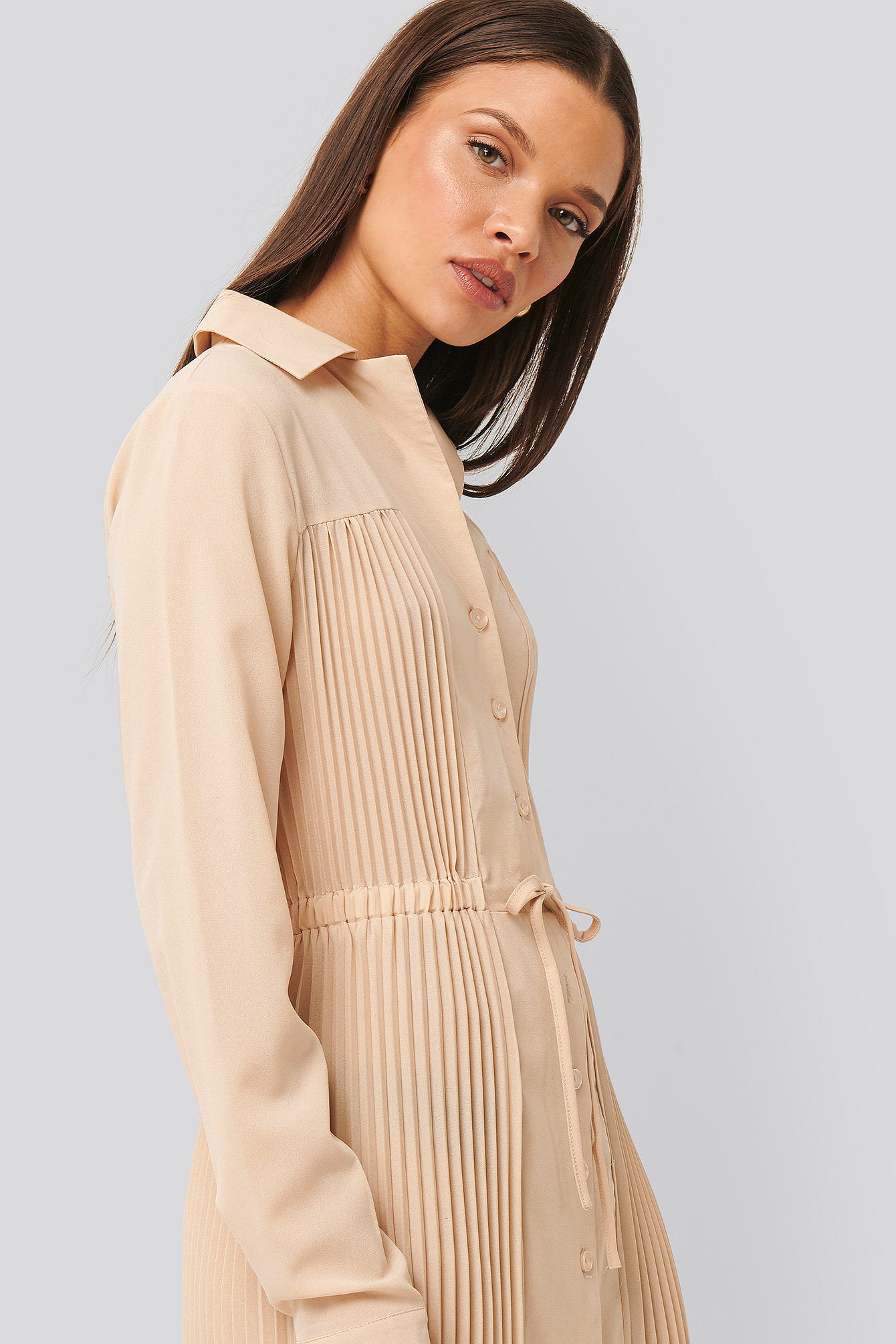 Pleated Maxi Dress Beige Na Kdlounge Com Pleated Maxi Dress Beige Na Kdlounge Com