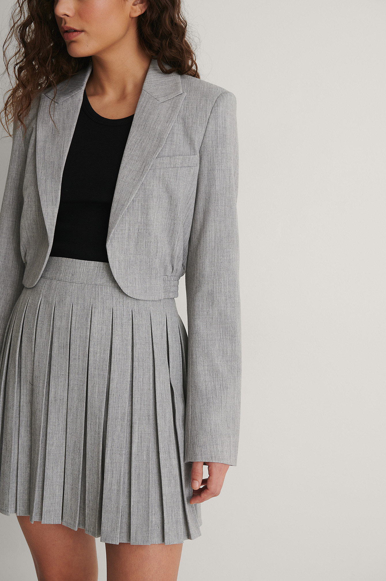 grey skirt jacket
