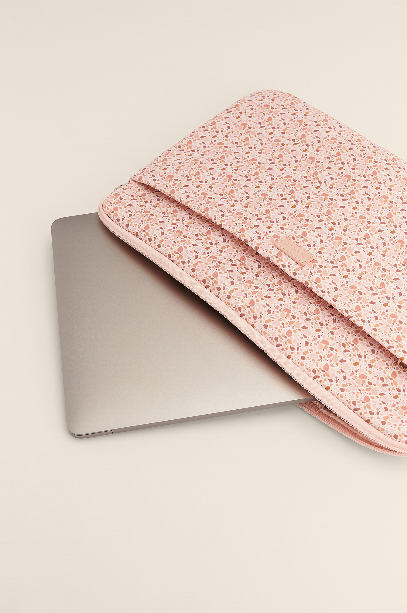 Light Pink Print Printed Laptop Case