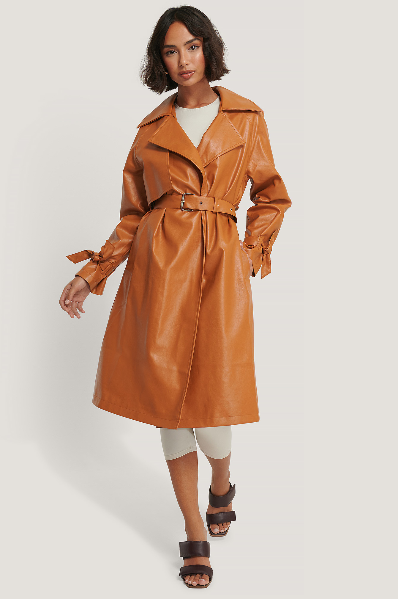 pu trench coat