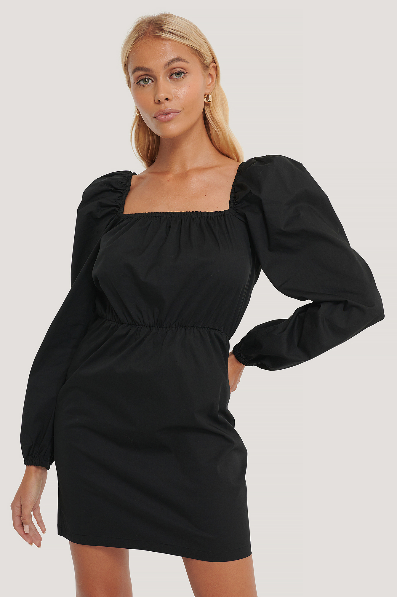 Formal black puff sleeve dress Clearance