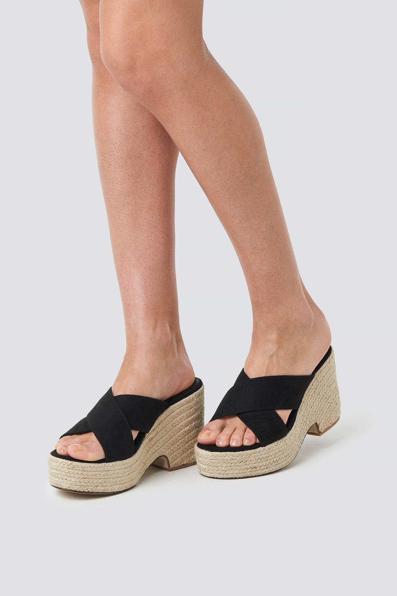 raffia block heel sandal