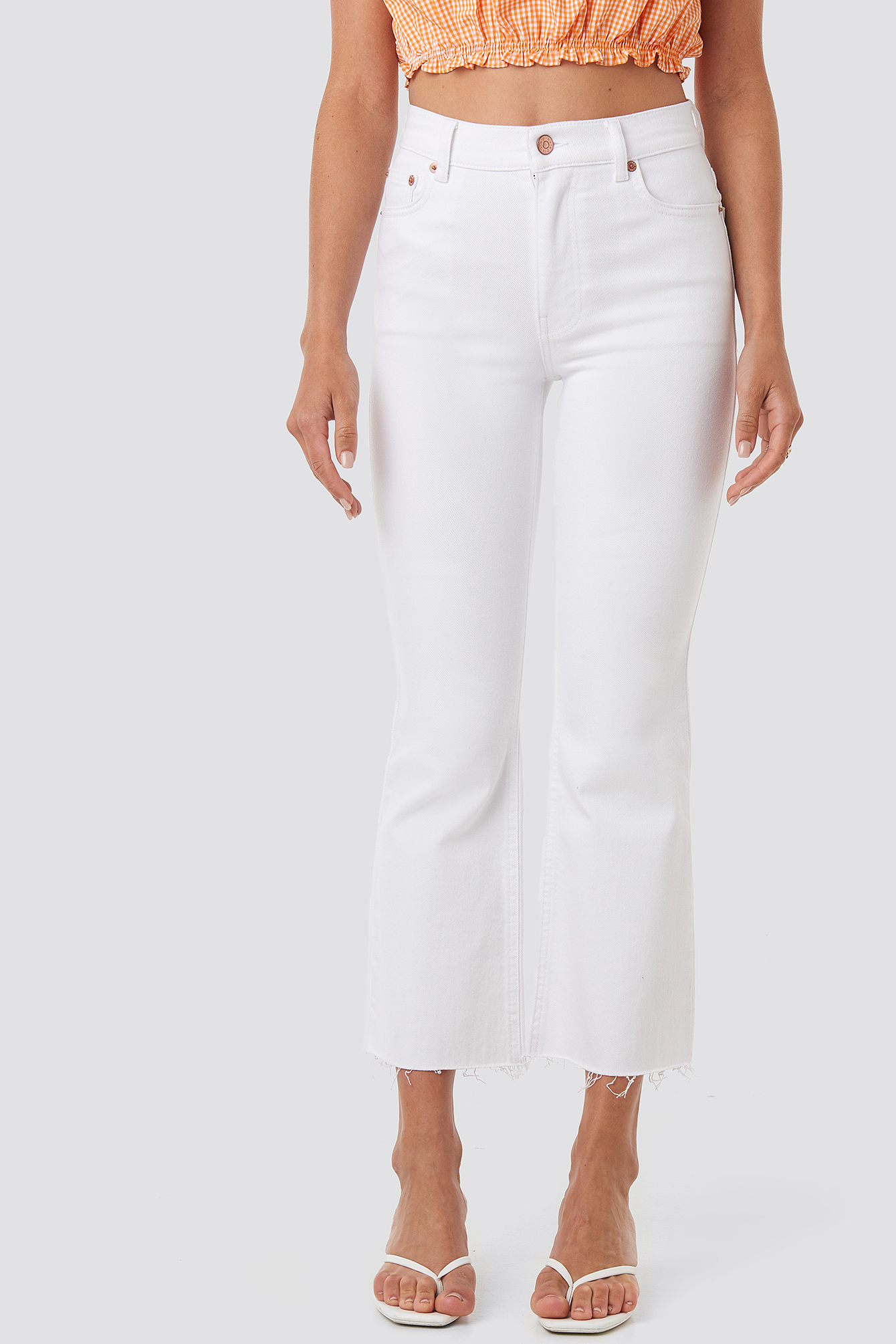 Raw Hem Kick Flare Jeans White Na Kdlounge Com Raw Hem Kick Flare Jeans White Na Kdlounge Com