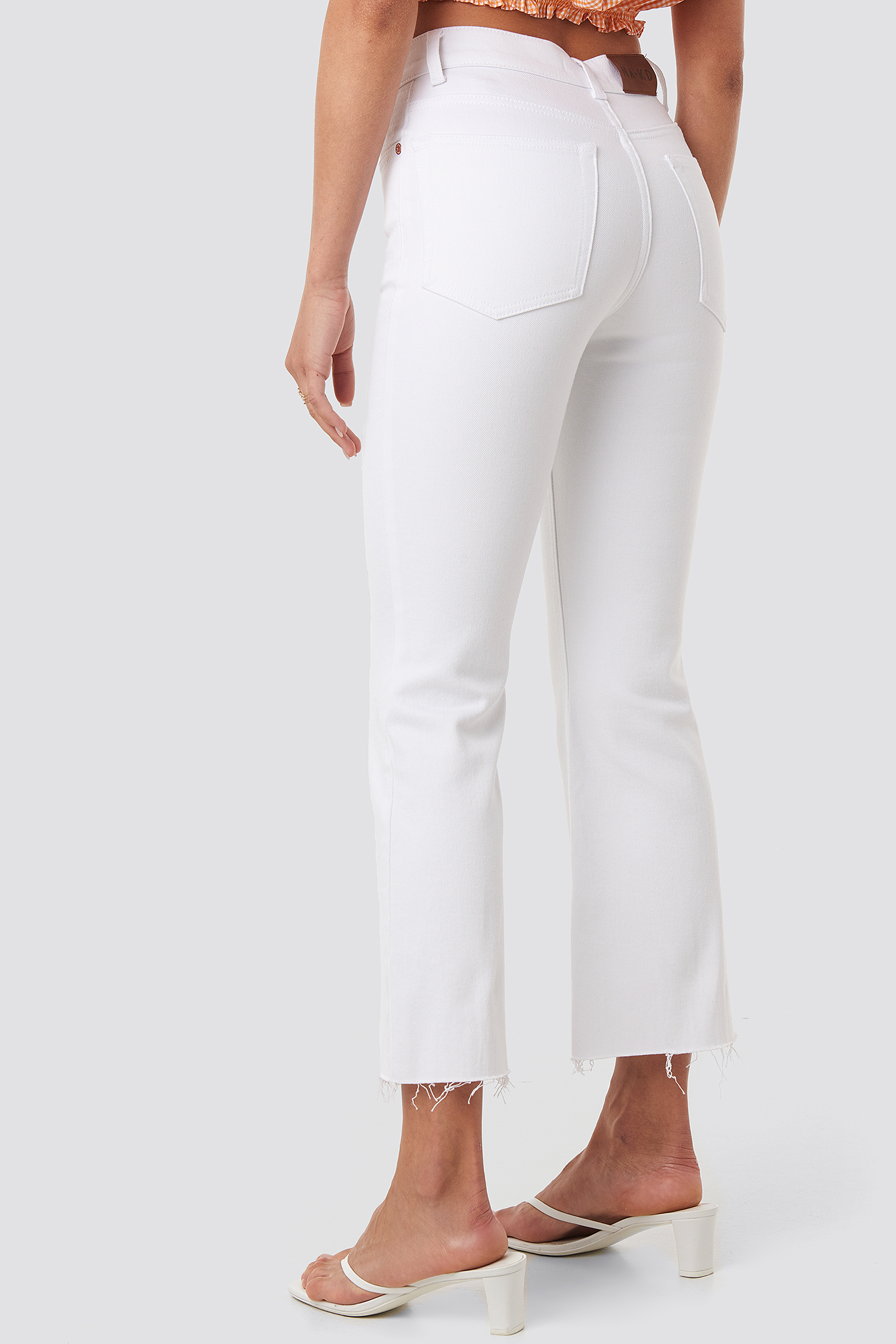 Raw Hem Kick Flare Jeans White Na Kdlounge Com Raw Hem Kick Flare Jeans White Na Kdlounge Com