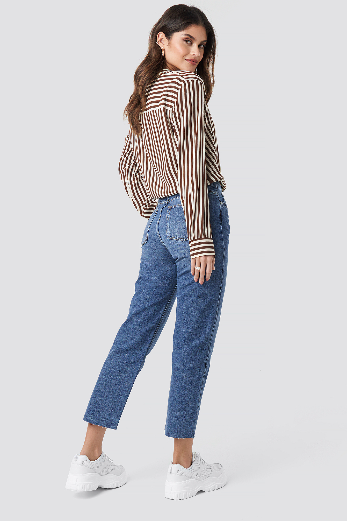 nakd raw hem straight leg jeans