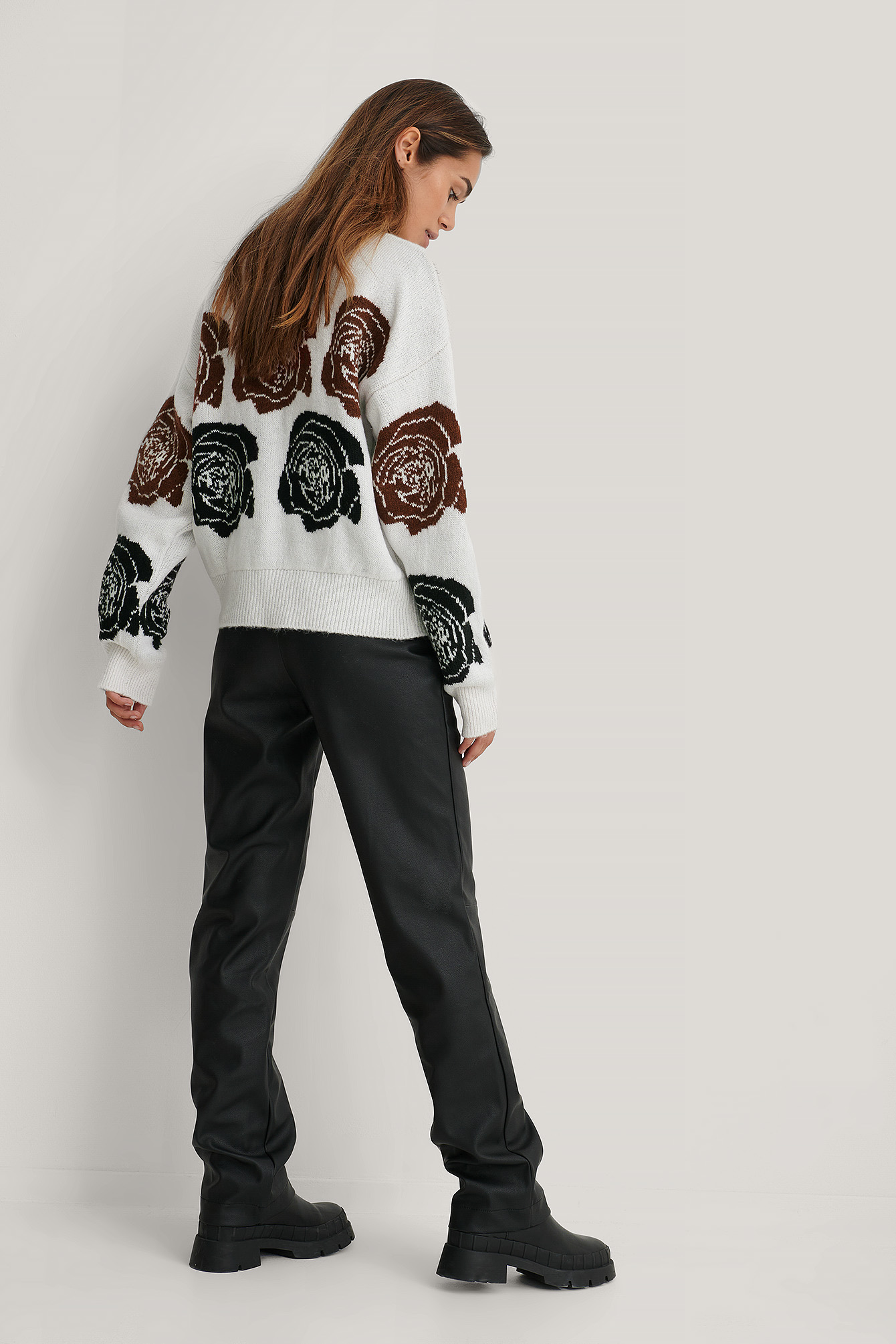 off white rose sweater