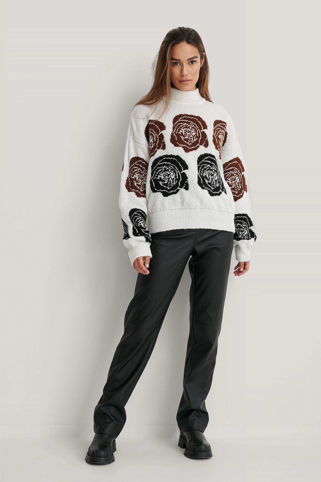 off white rose sweater