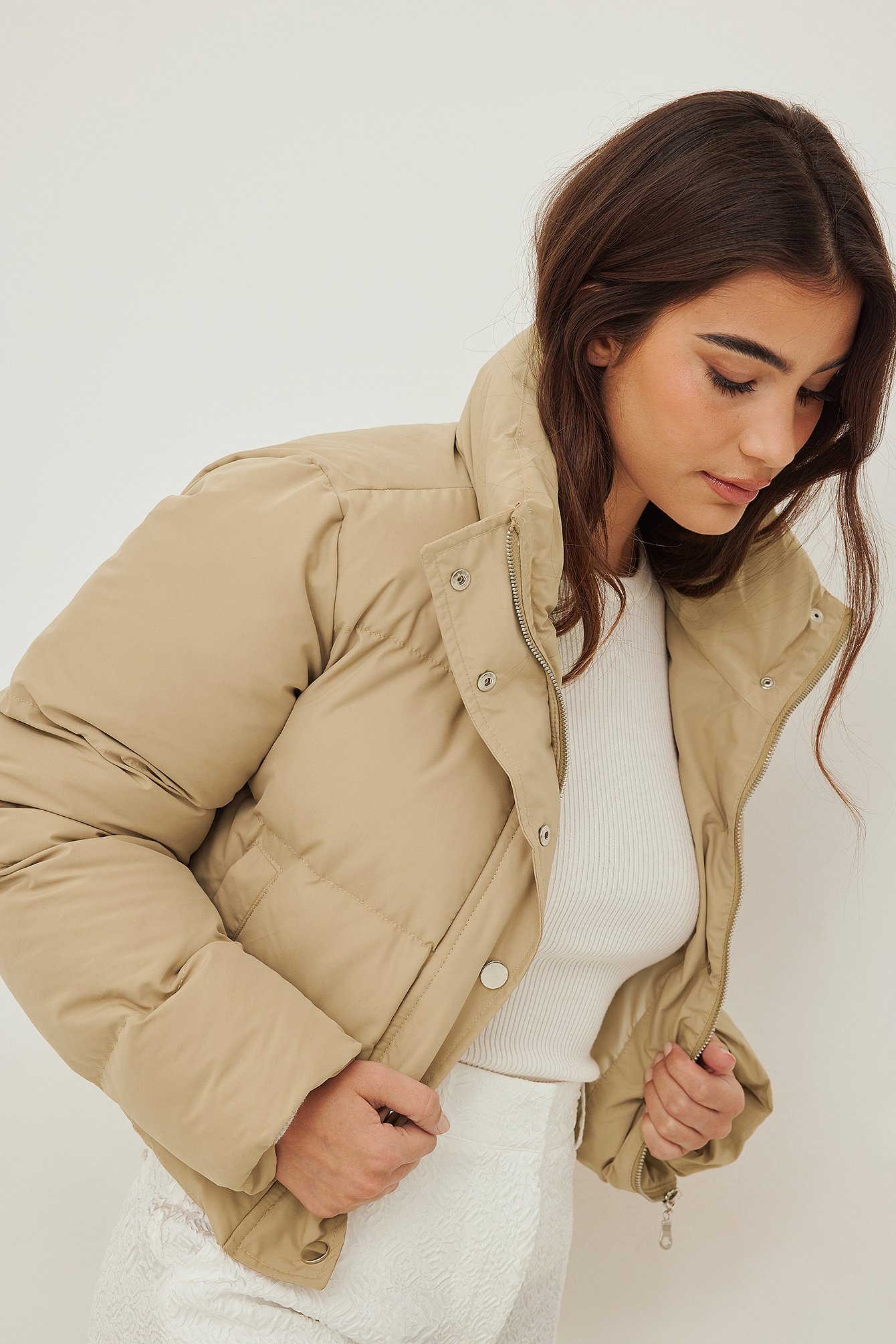 tan padded jacket