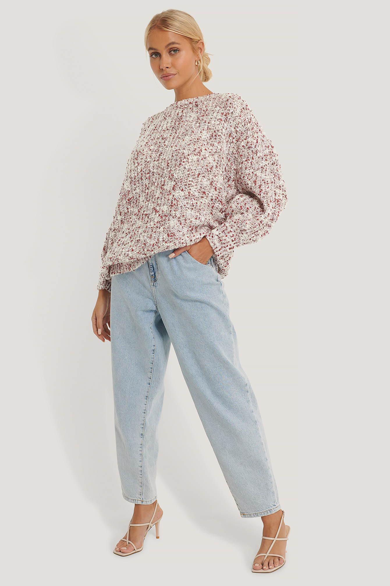 short puff sleeve sweater