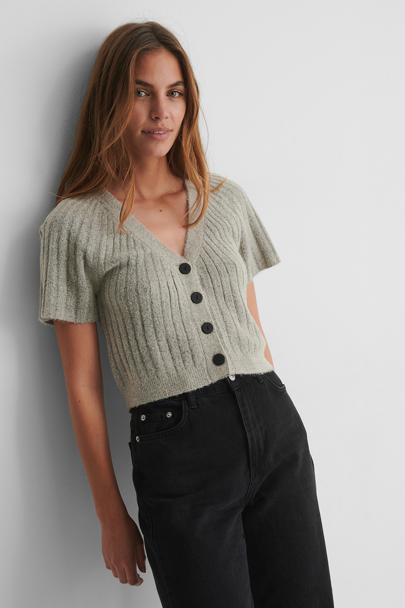 short sleeve button cardigan