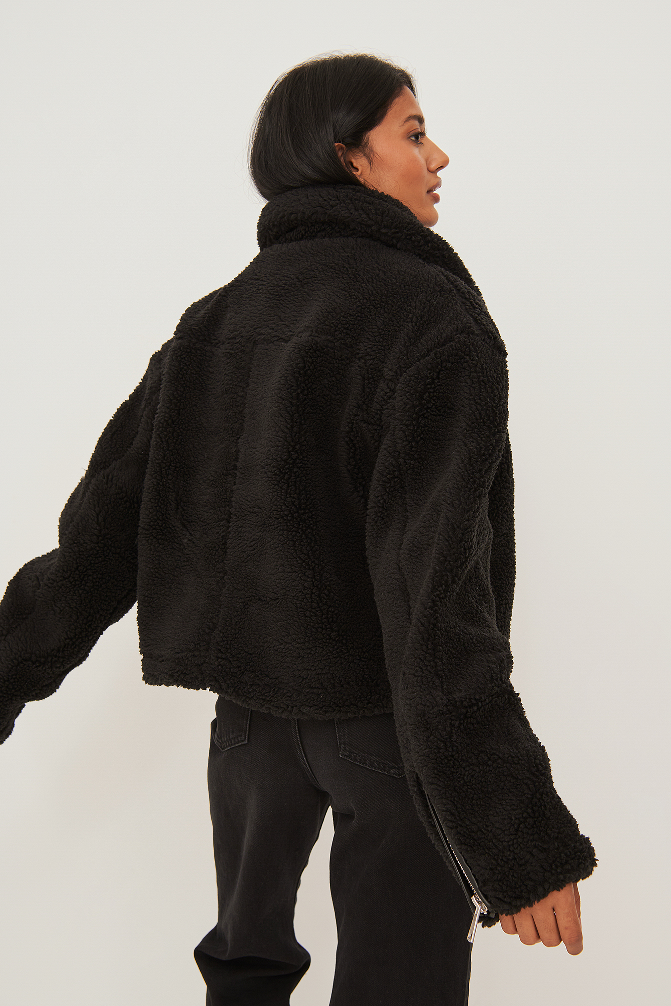 teddy bear jacket with zipper