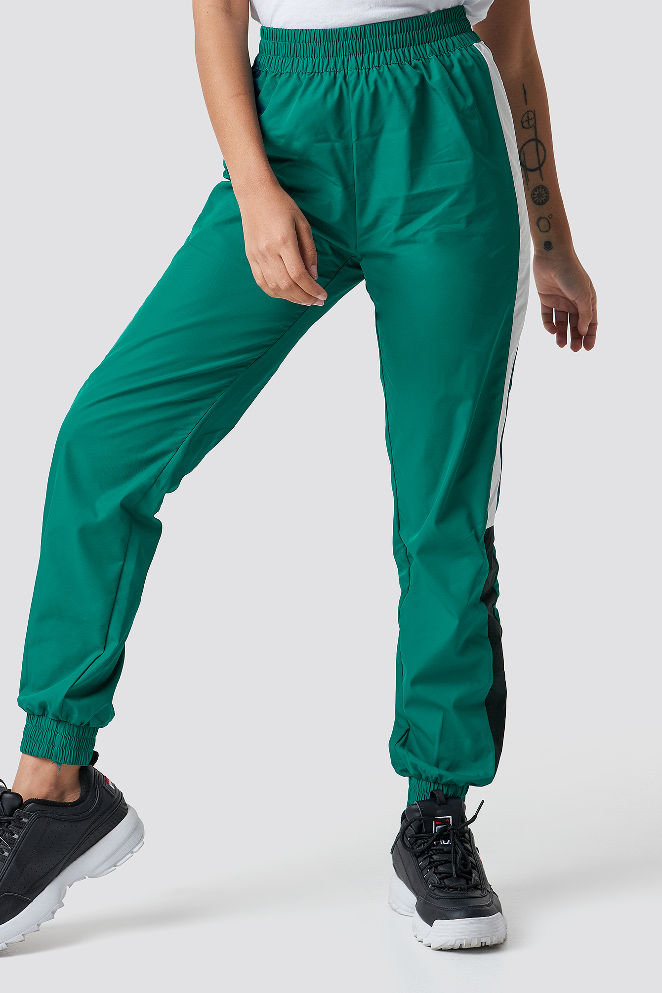 Side Stripe Tracksuit Pants Green | na-kdlounge.com