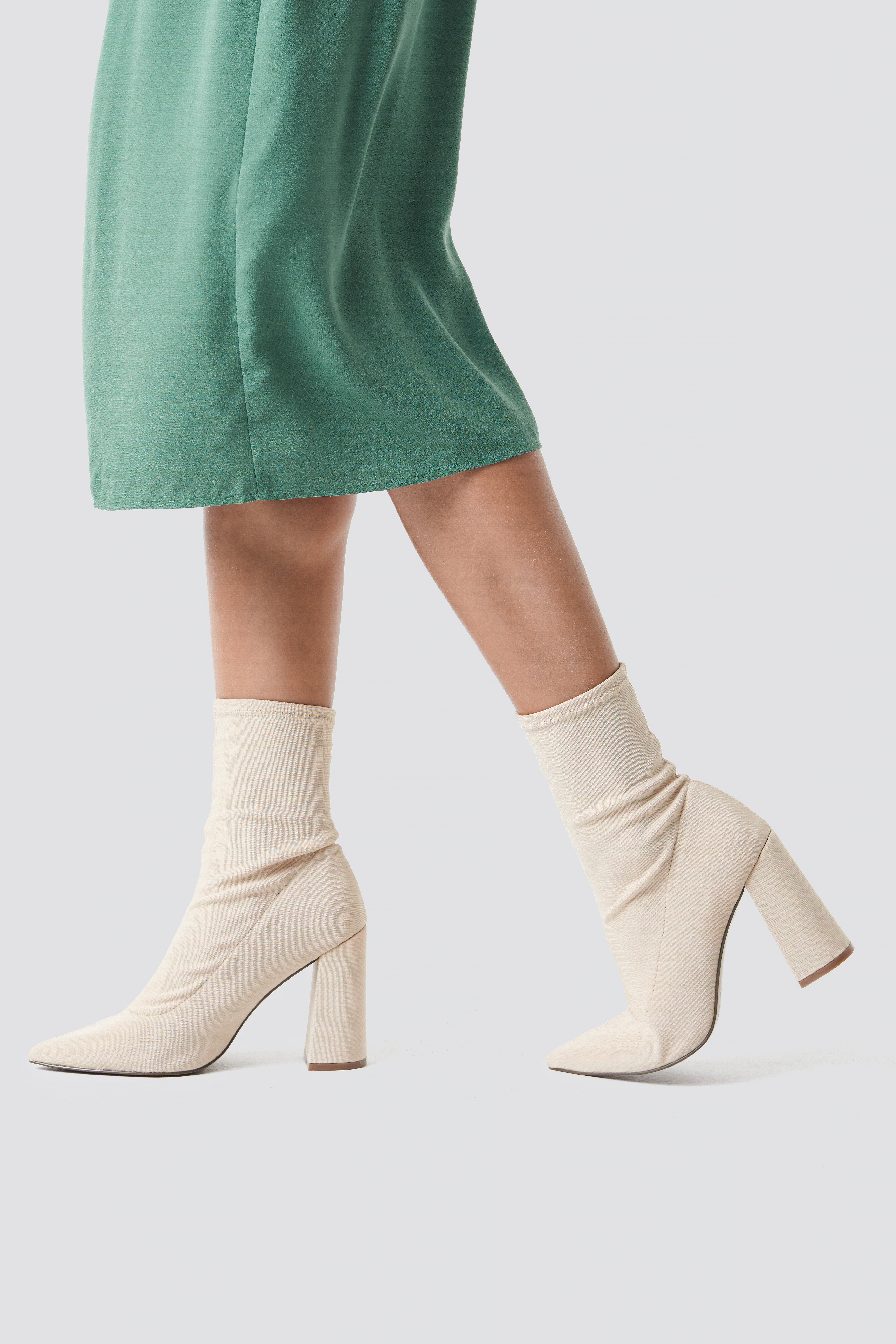 cream sock booties