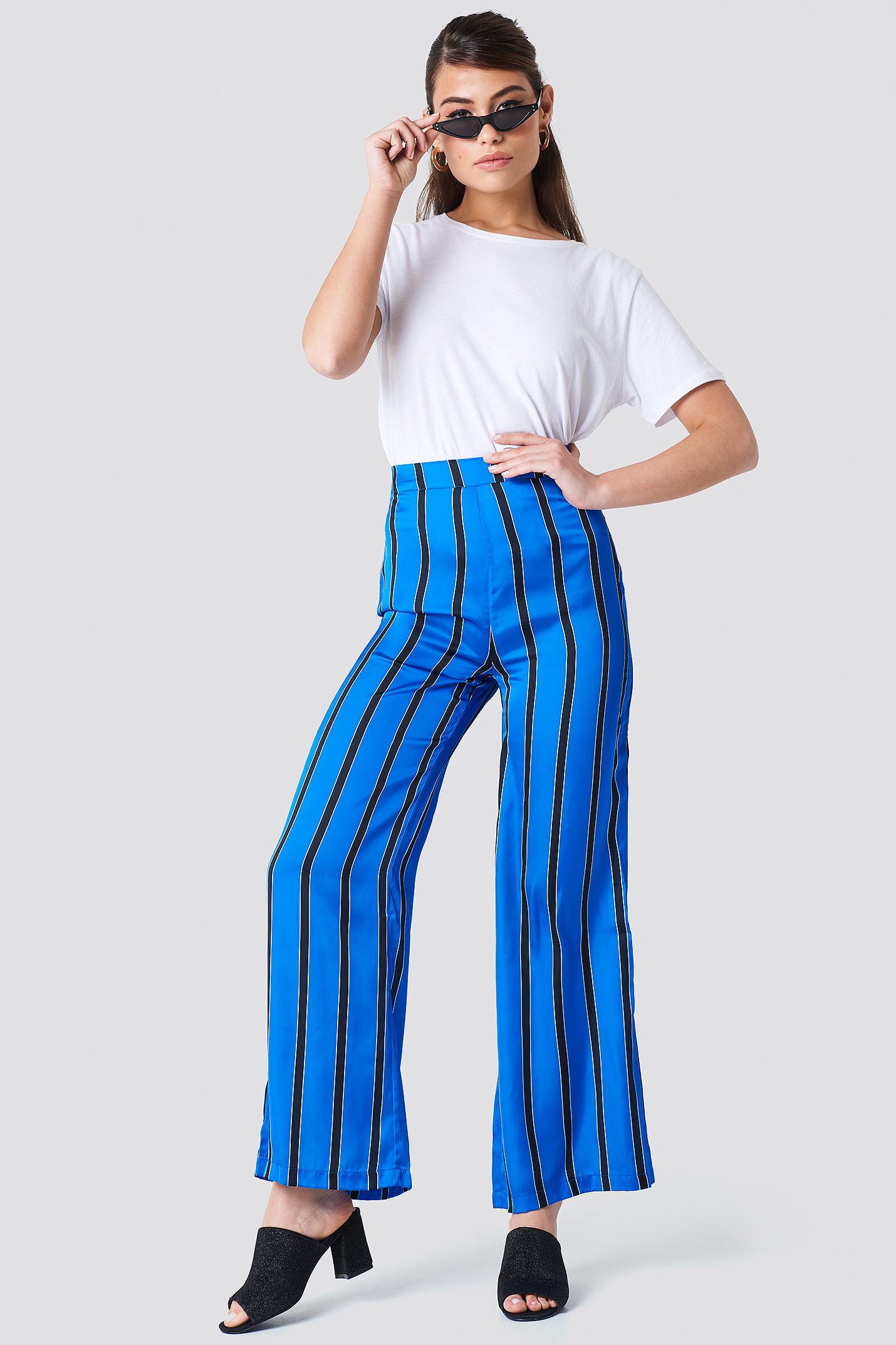 flared pants striped