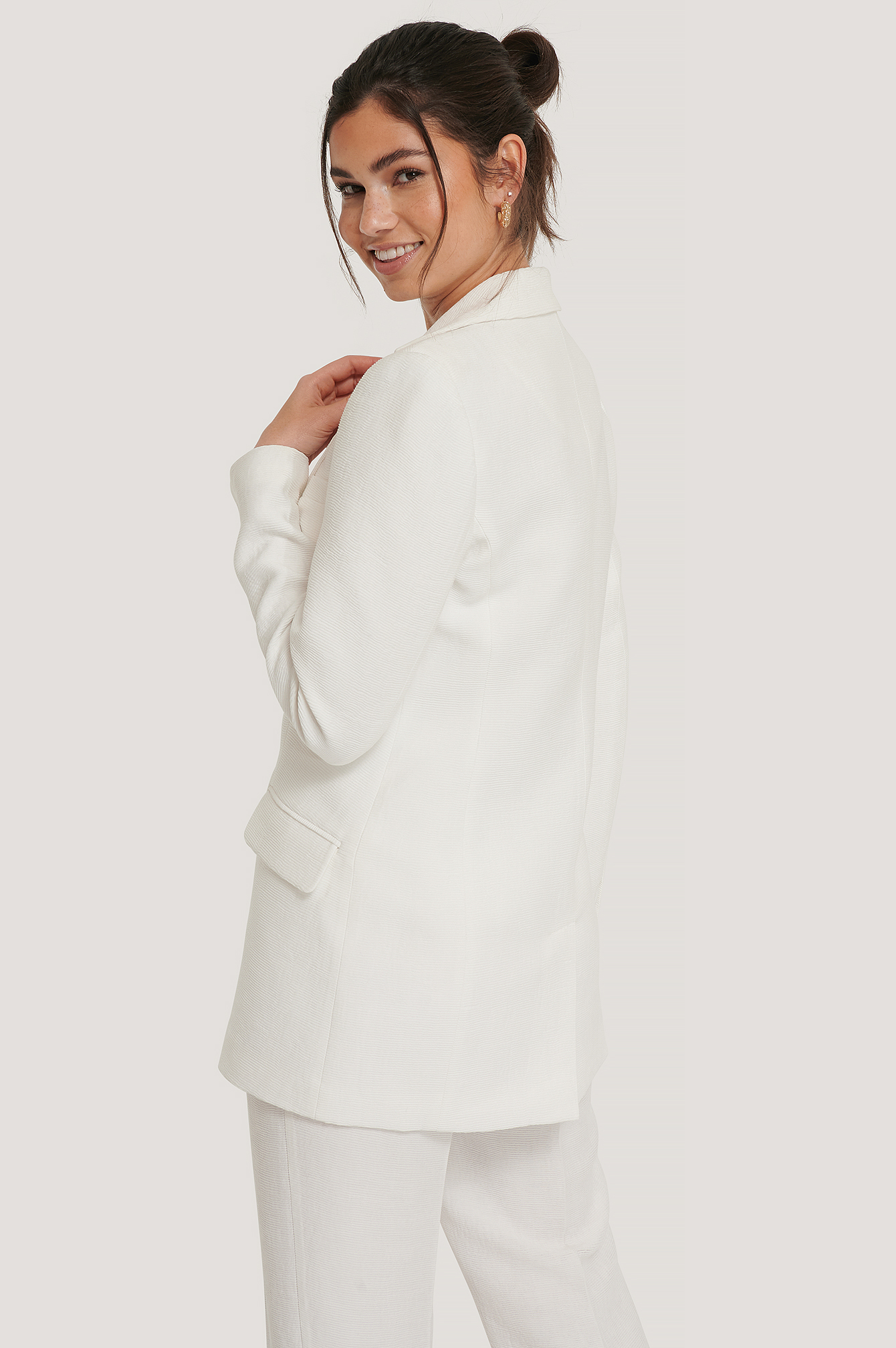 white structured blazer