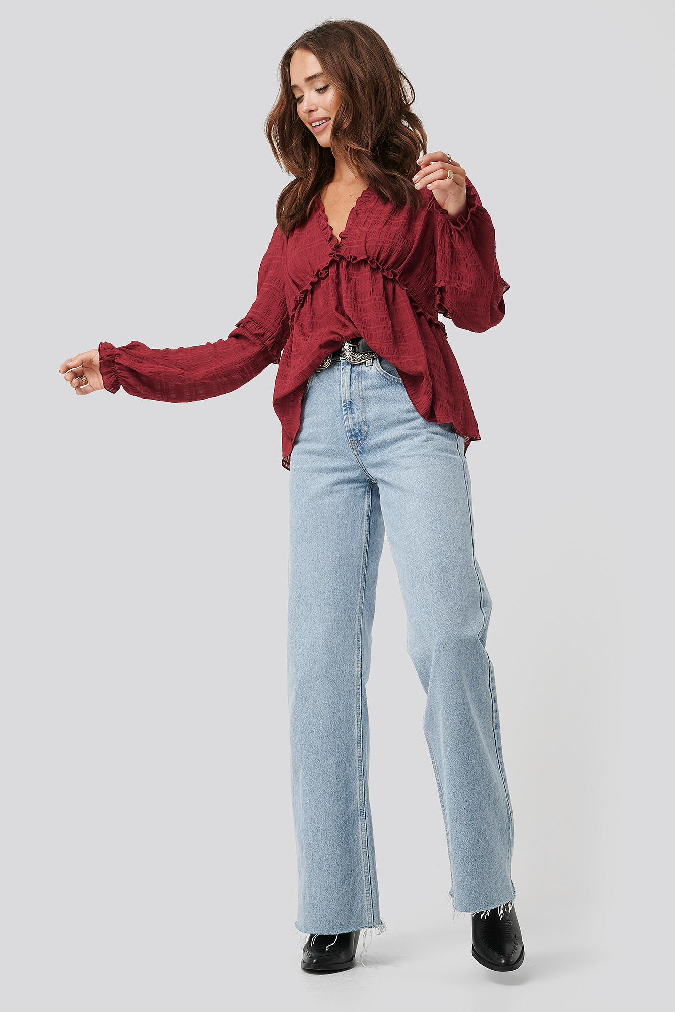 structured frill blouse nakd