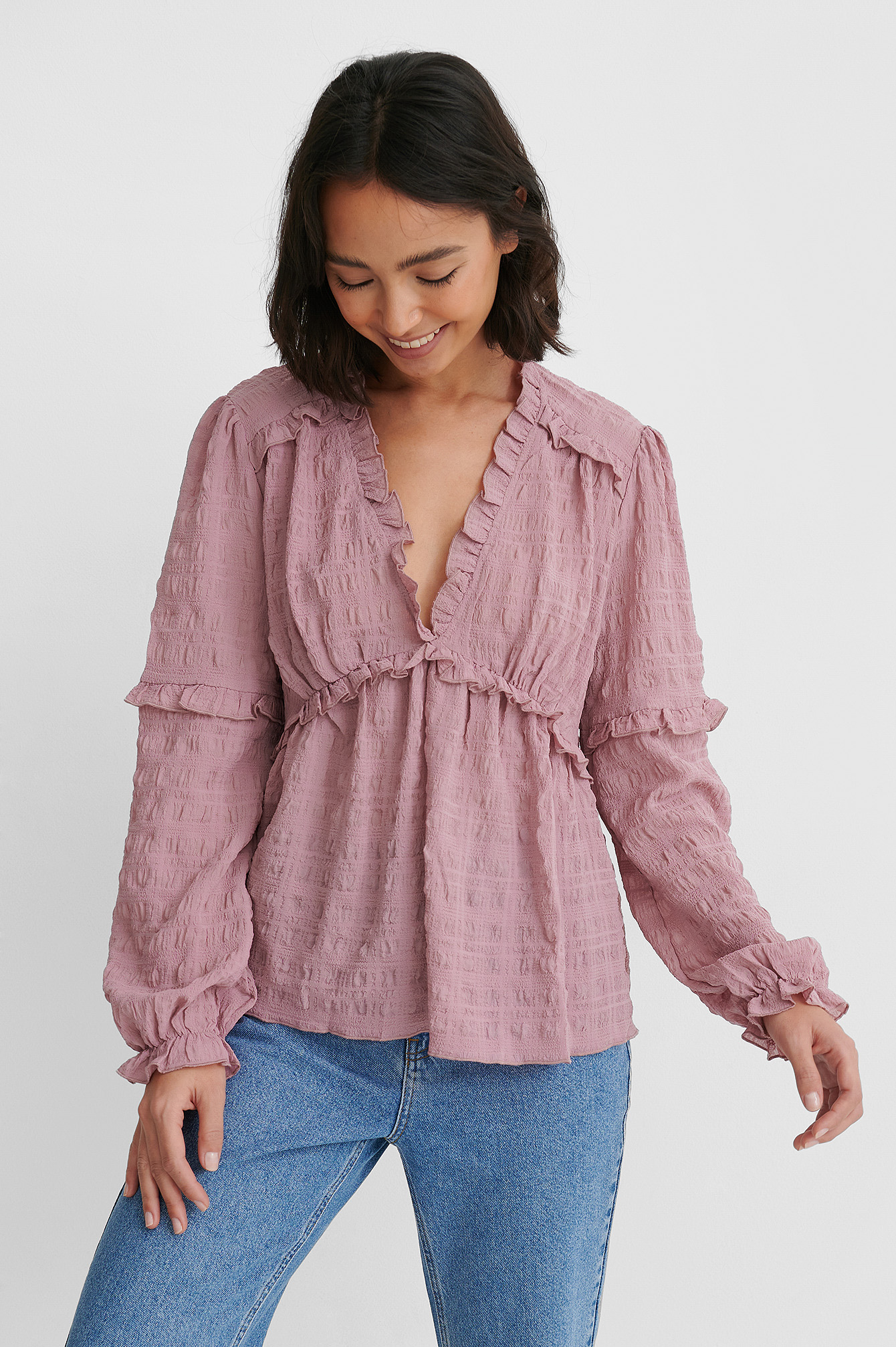 structured frill blouse nakd