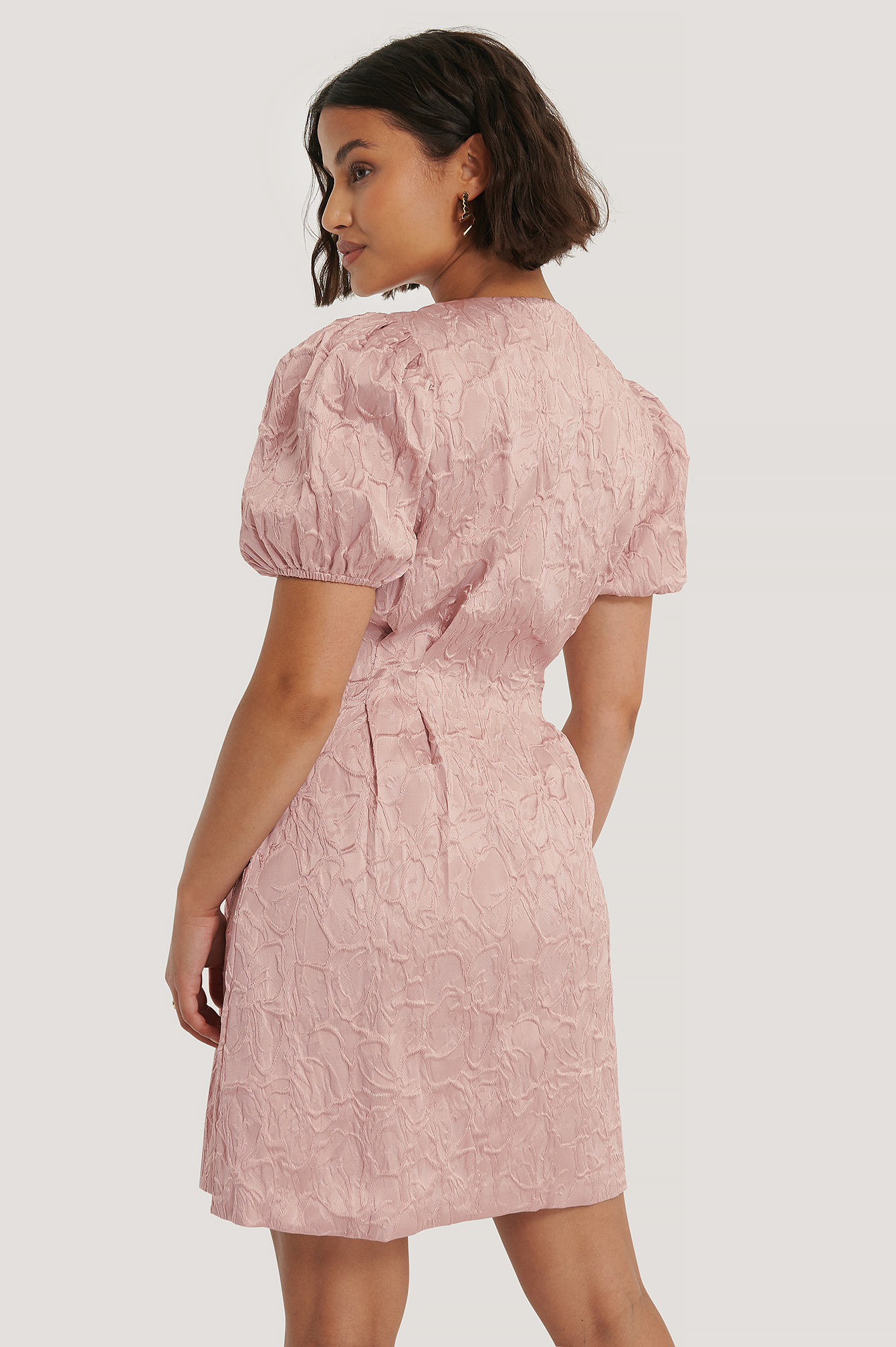 pink structured dress
