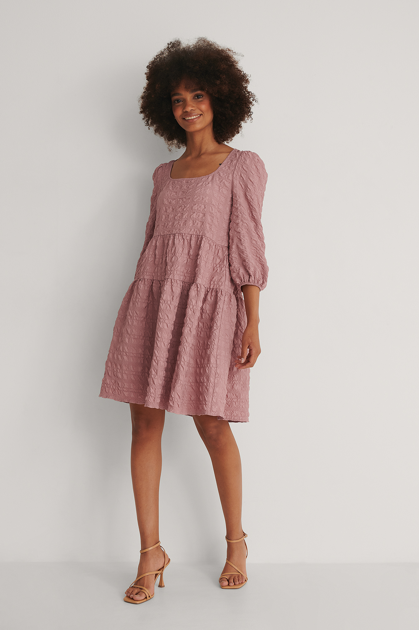 pink structured dress