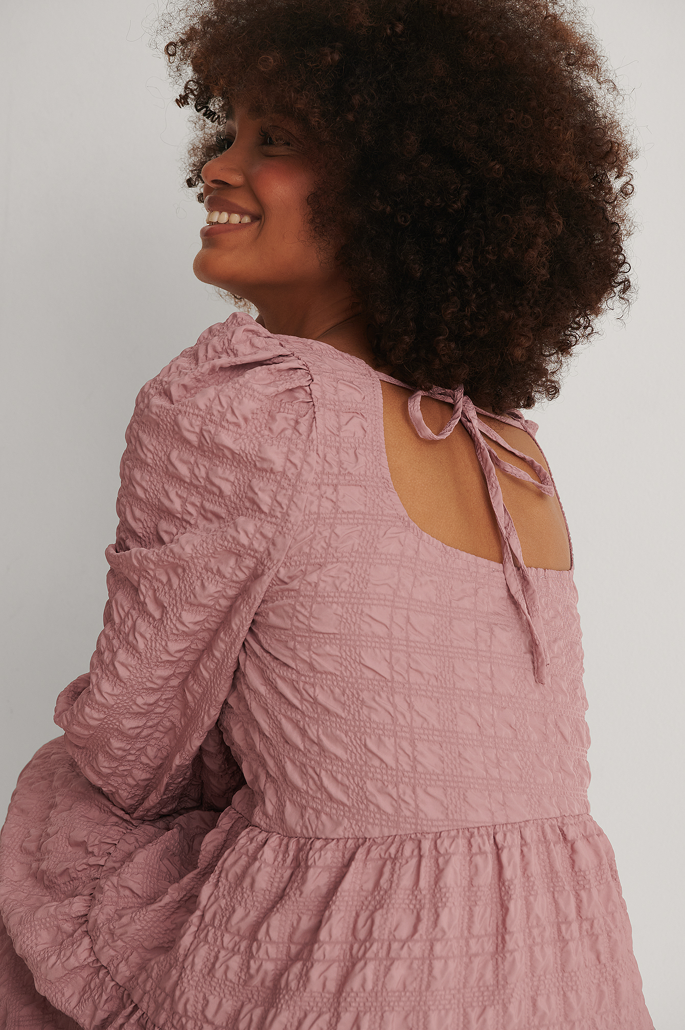 pink structured dress