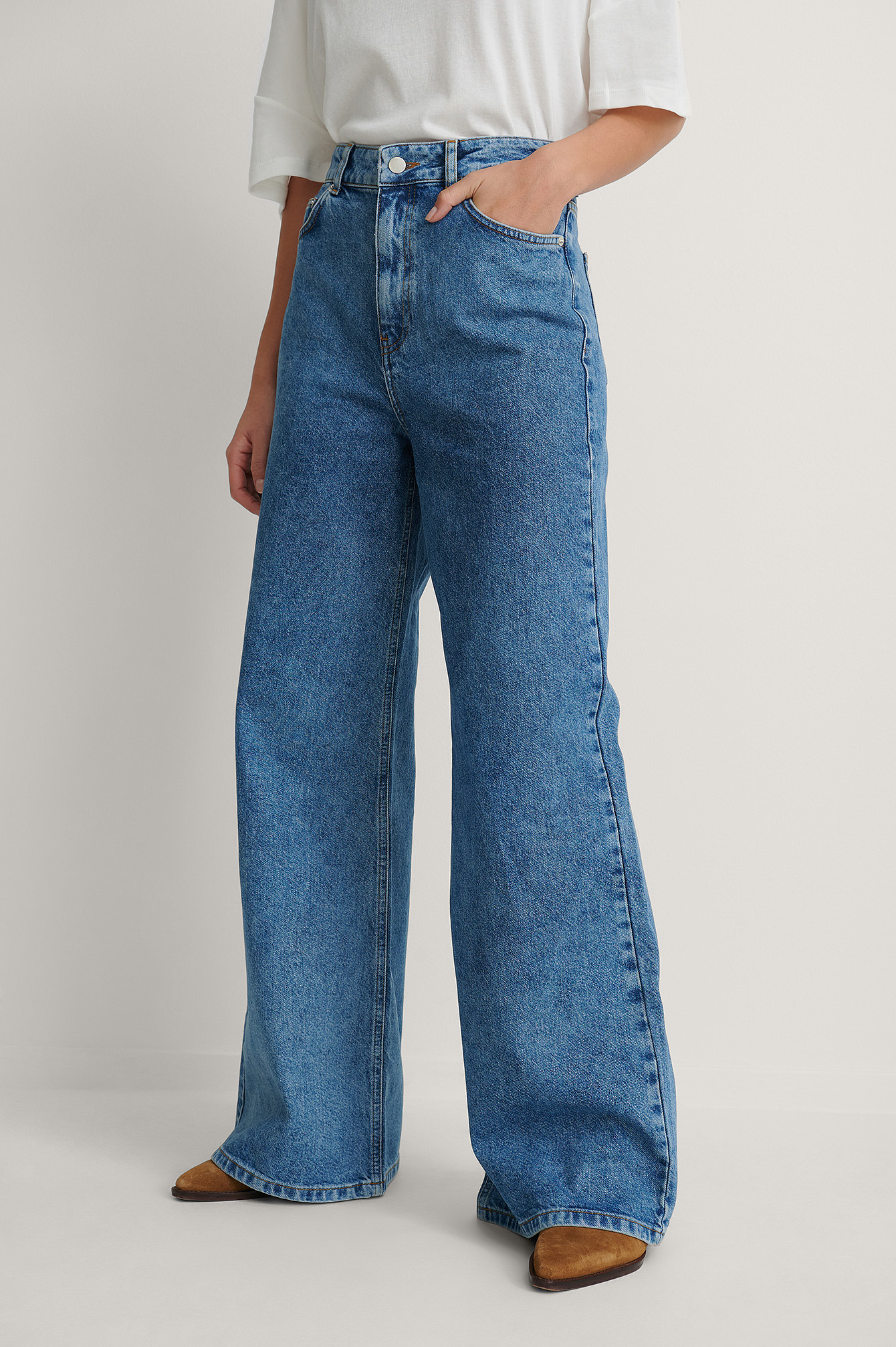Super Wide Leg Jeans Blue | na-kdlounge.com